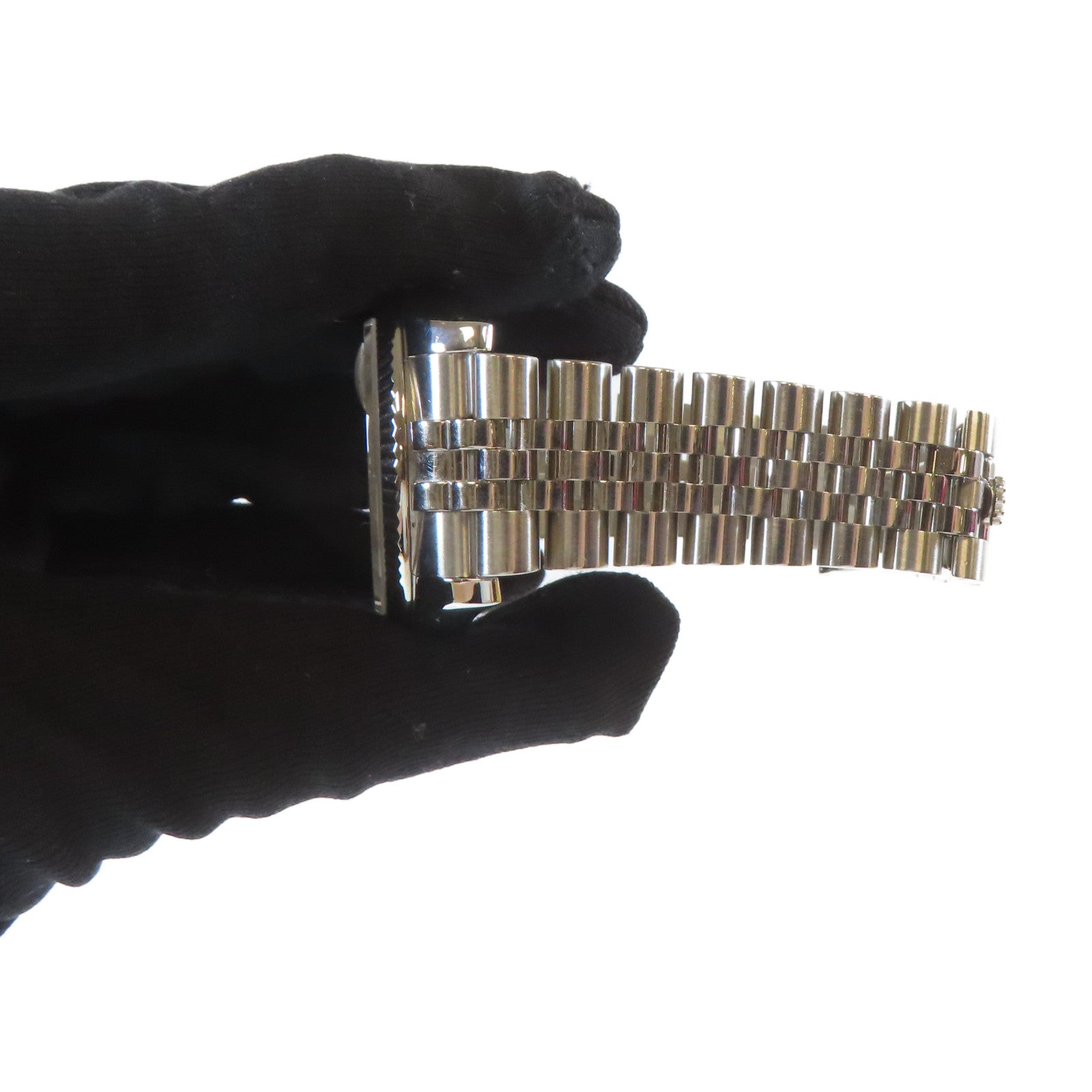 ROLEX Datejust 18K白金/不鏽鋼/鑽石手錶自動機芯銀色