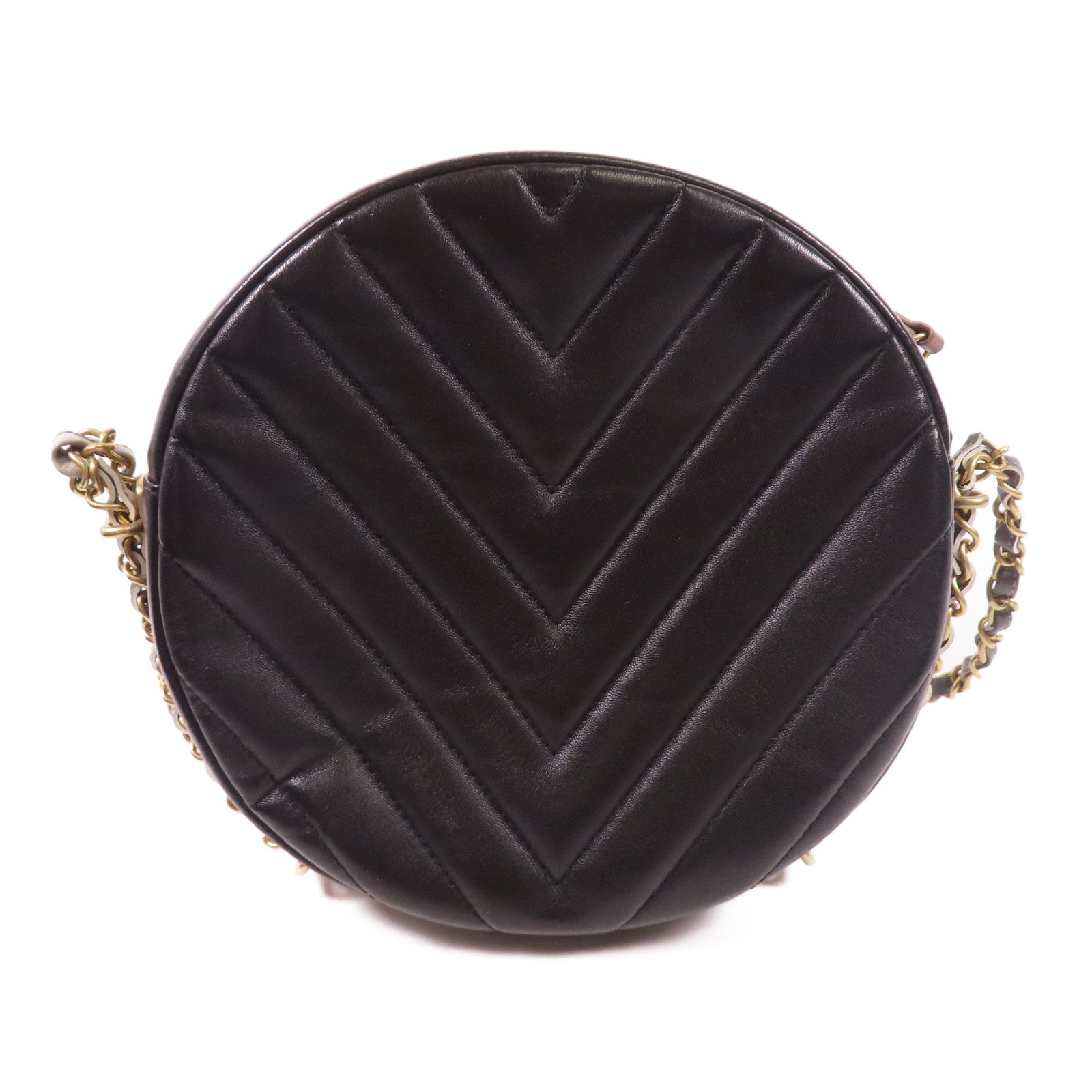 CHANEL 牛皮皮革Shoulder Bag金扣鏈帶肩背袋