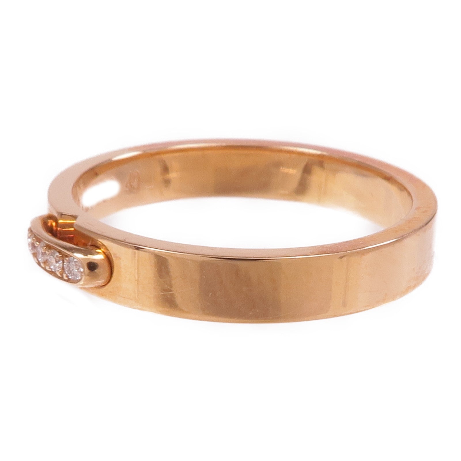 Chaumet 18K玫瑰金Liens Evidence鑽石戒指Chaumet#49/US#5