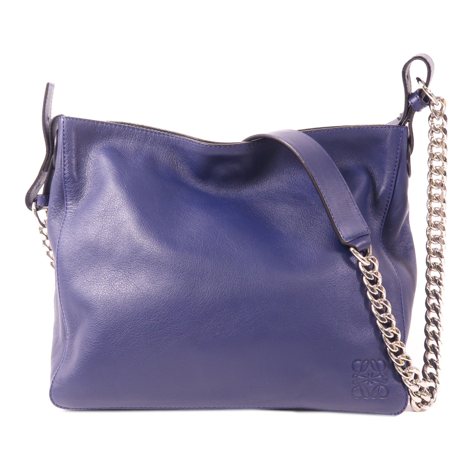 LOEWE 【激減優惠】牛皮皮革Shoulder Bag銀扣鏈帶肩背袋