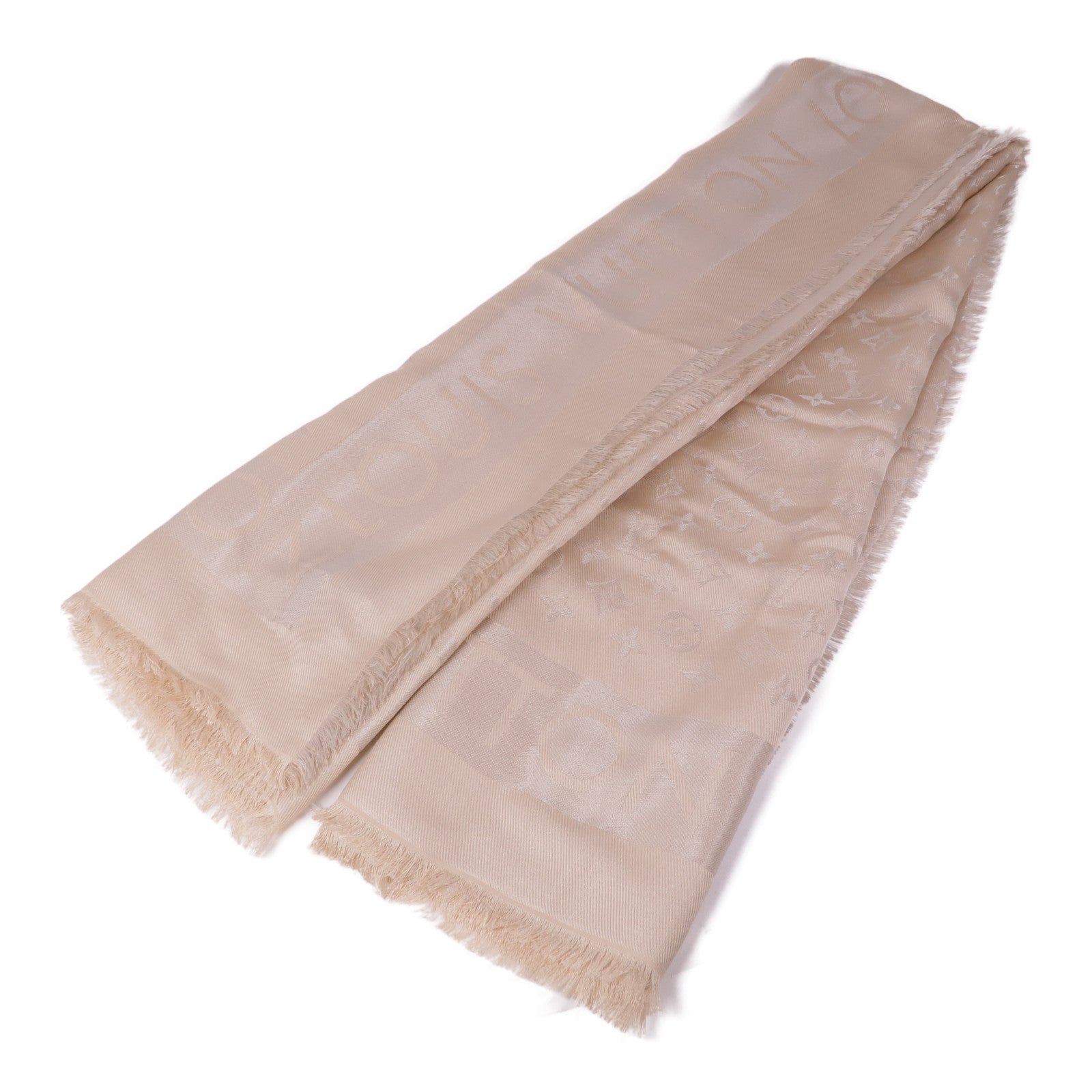 LOUIS VUITTON 絲質/羊毛Lock And Go Shine圍巾