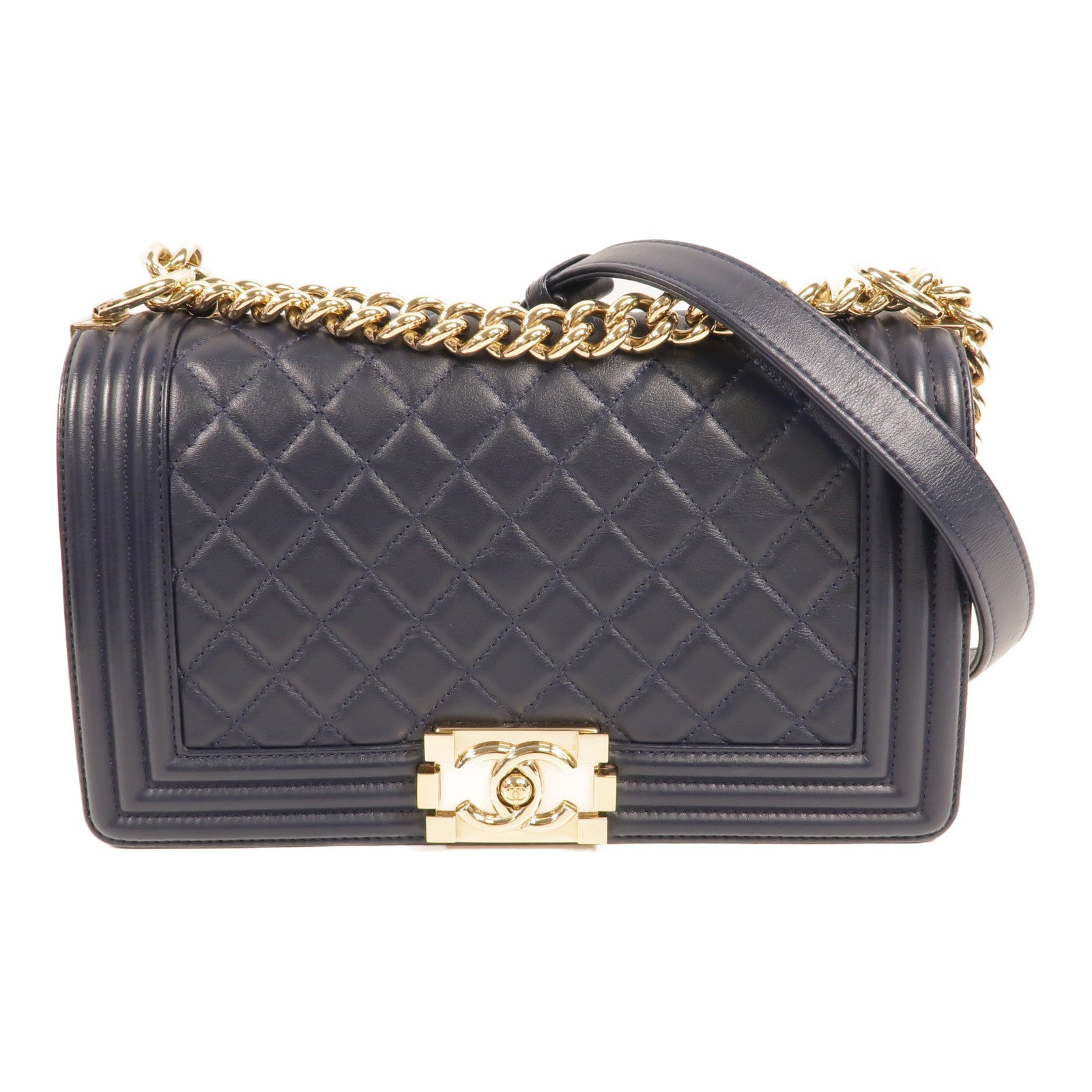 CHANEL 牛皮皮革Boy 25肩背袋