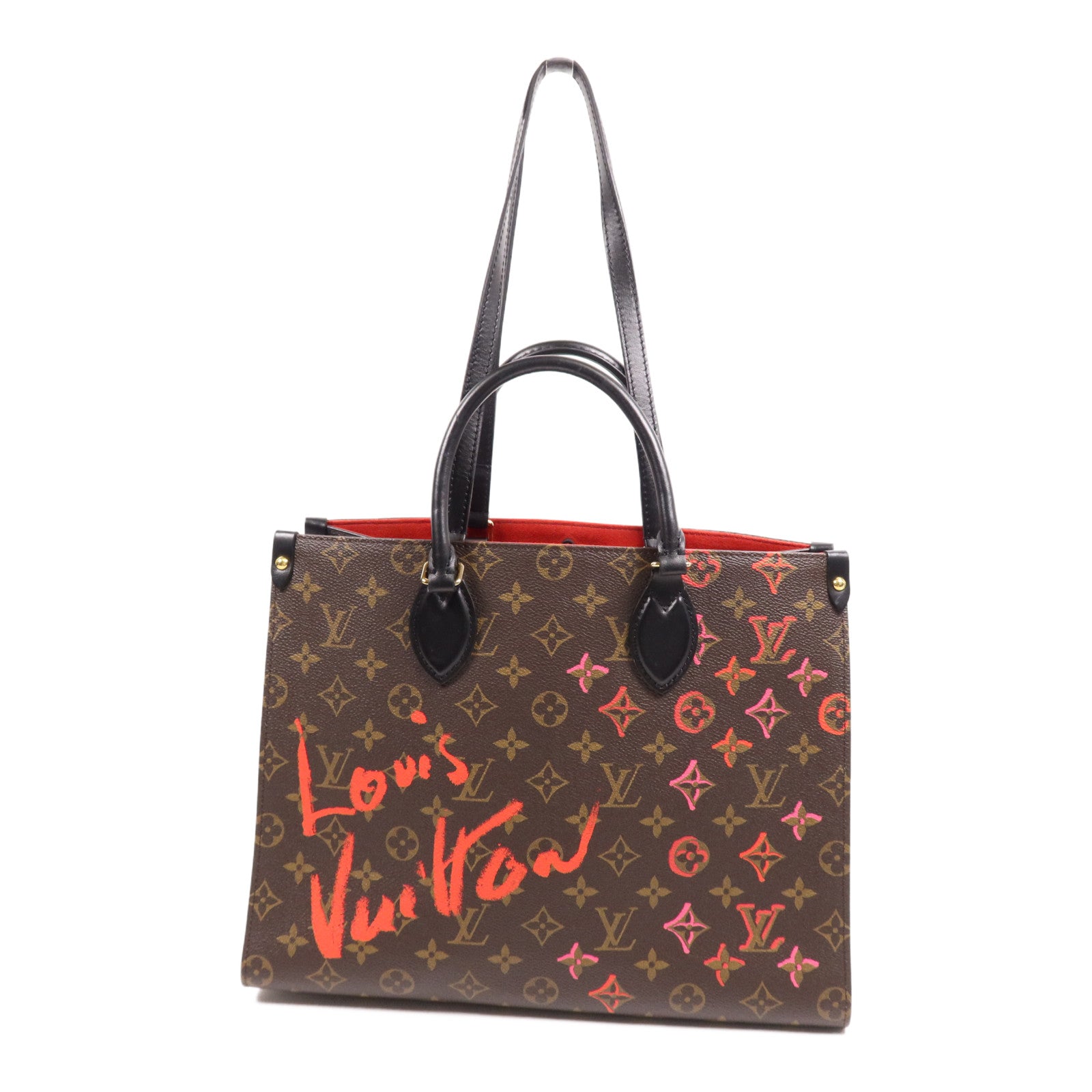 LOUIS VUITTON Monogram On The Go Fall In Love金扣手挽肩背兩用袋