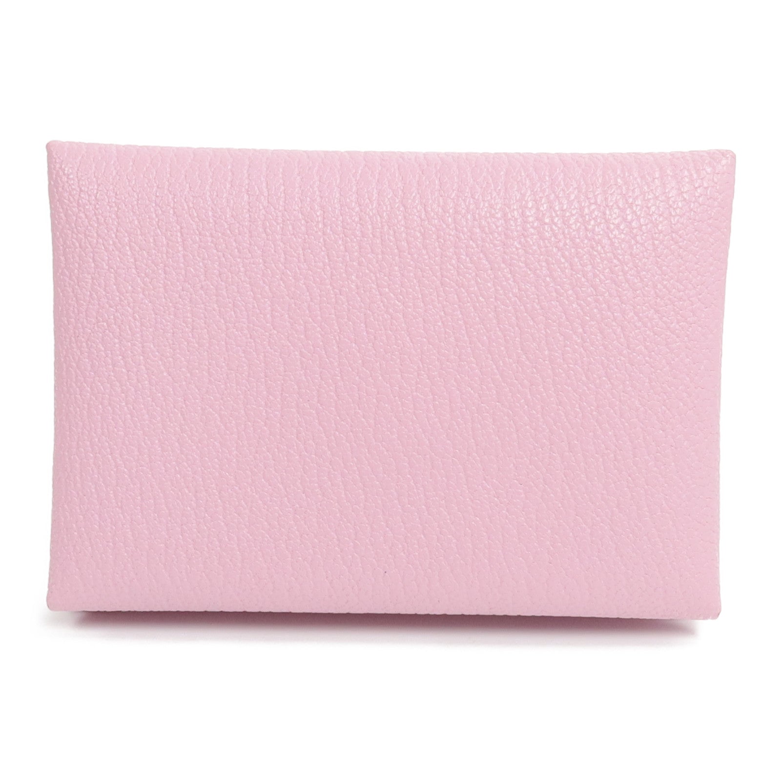 HERMES Chevre皮革Calvi Duo Compact卡片套Mauve Sylvestre
