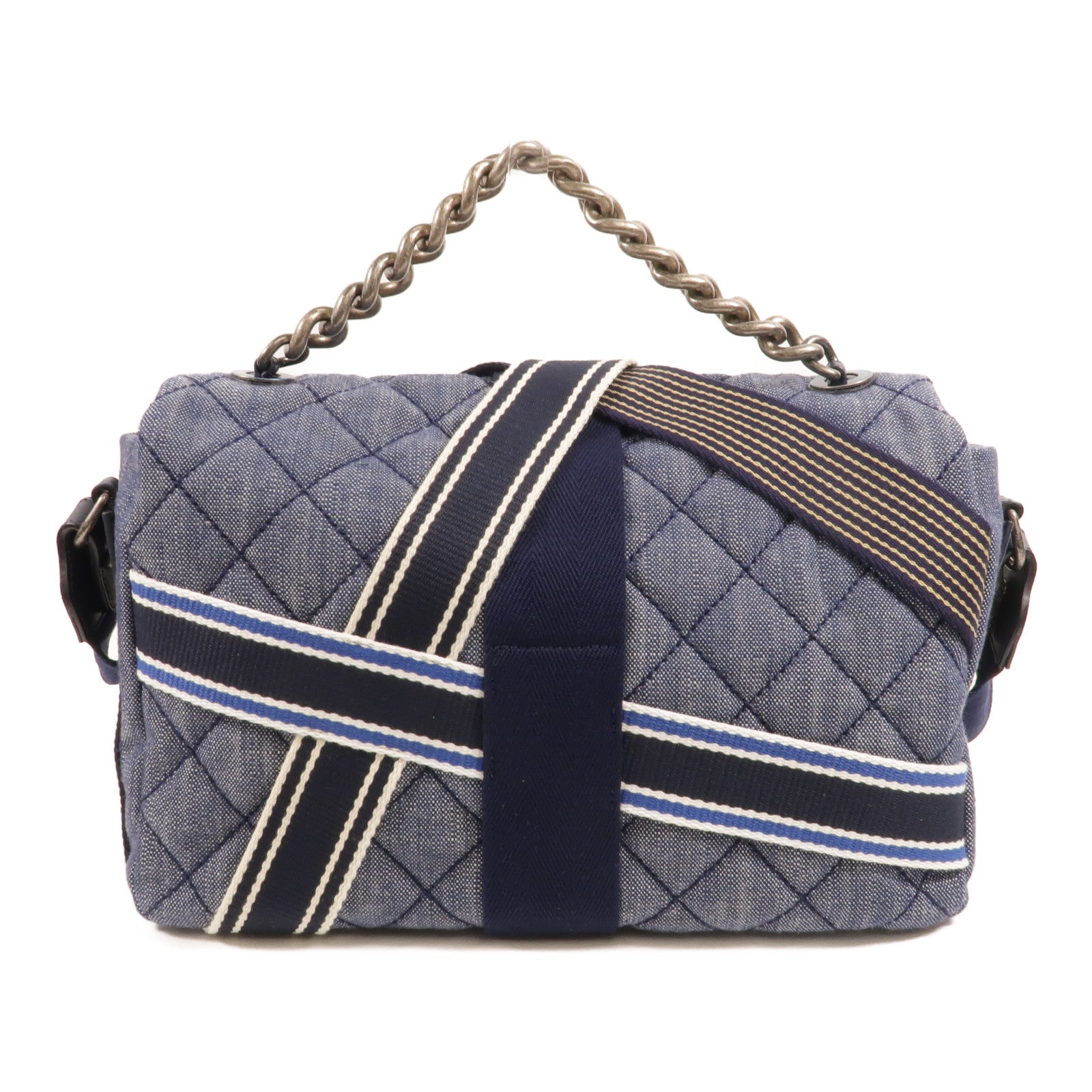 CHANEL Demin Airlines Buckle Messenger手挽肩背兩用袋