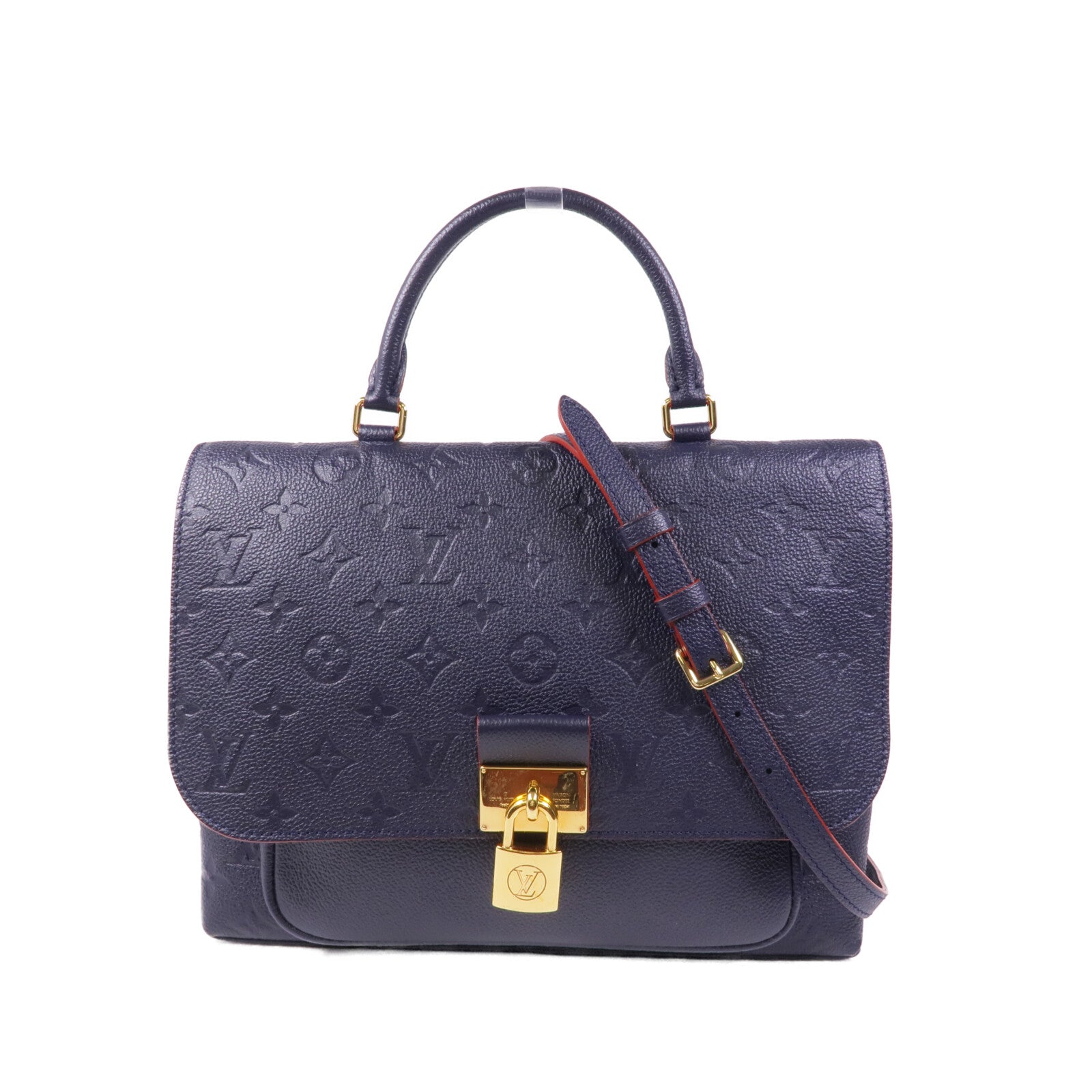 LOUIS VUITTON Monogram Empreinte Marignan金扣手挽肩背兩用袋