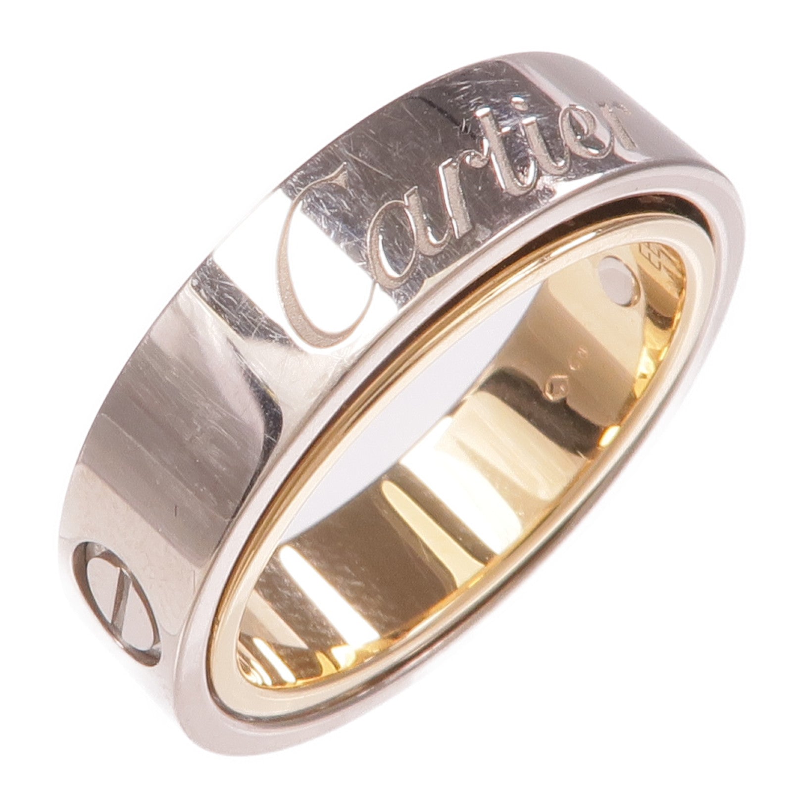 CARTIER 18K白金/玫瑰金Secret Love Ring戒指Cartier#55/US#7.25