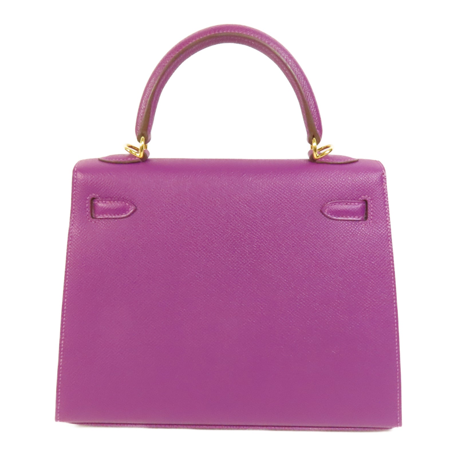 HERMES Epsom皮革Kelly 25金扣手挽肩背兩用袋Anemone