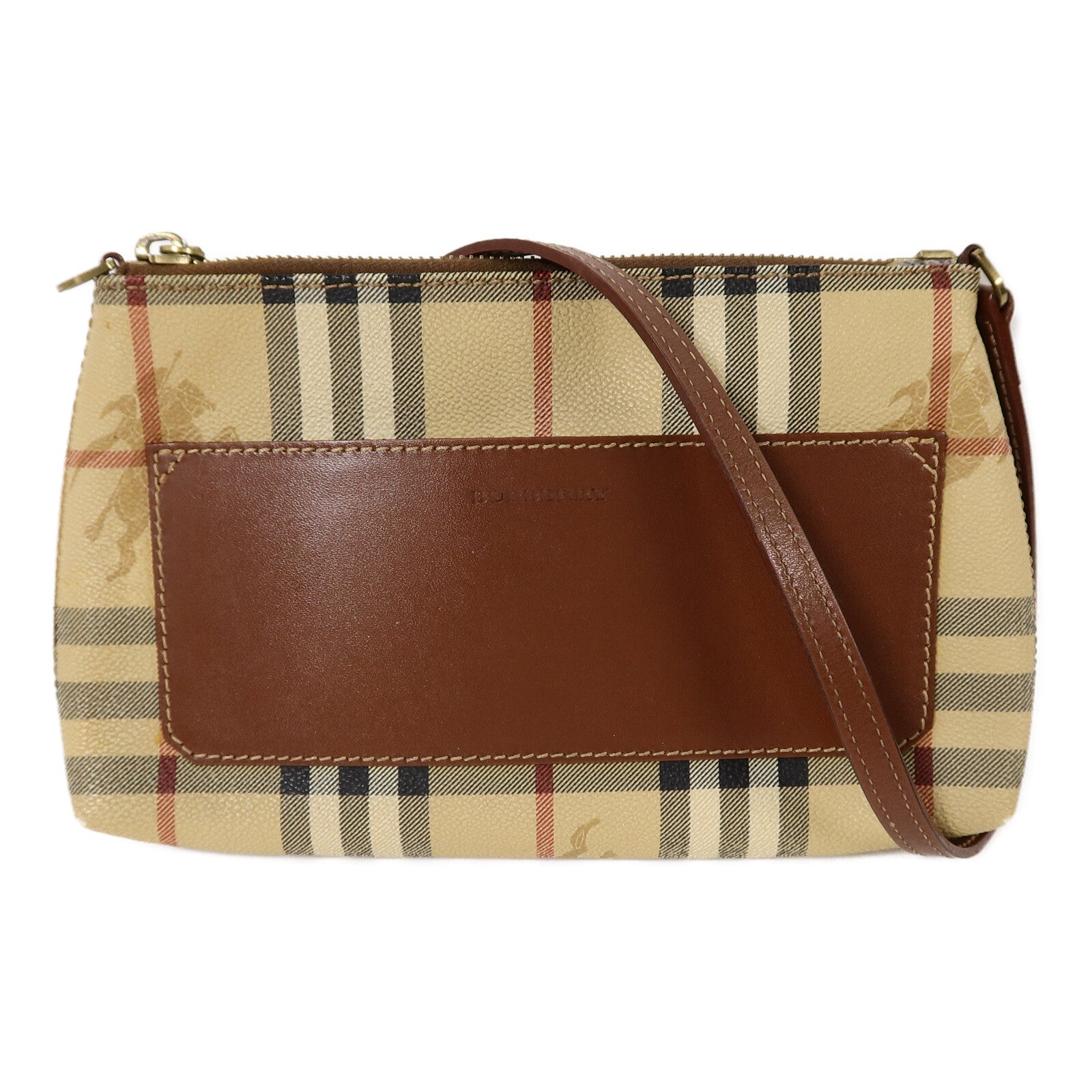 BURBERRY 塗層帆布Pouch手拿包
