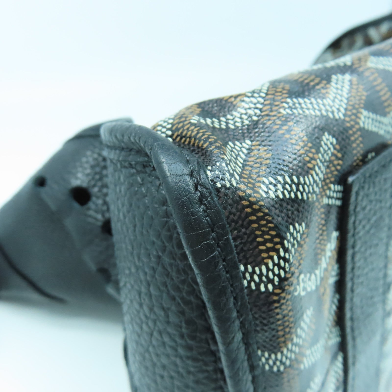 GOYARD 塗層帆布Sac Hardy Pet Carrier PM銀扣肩背袋黑色