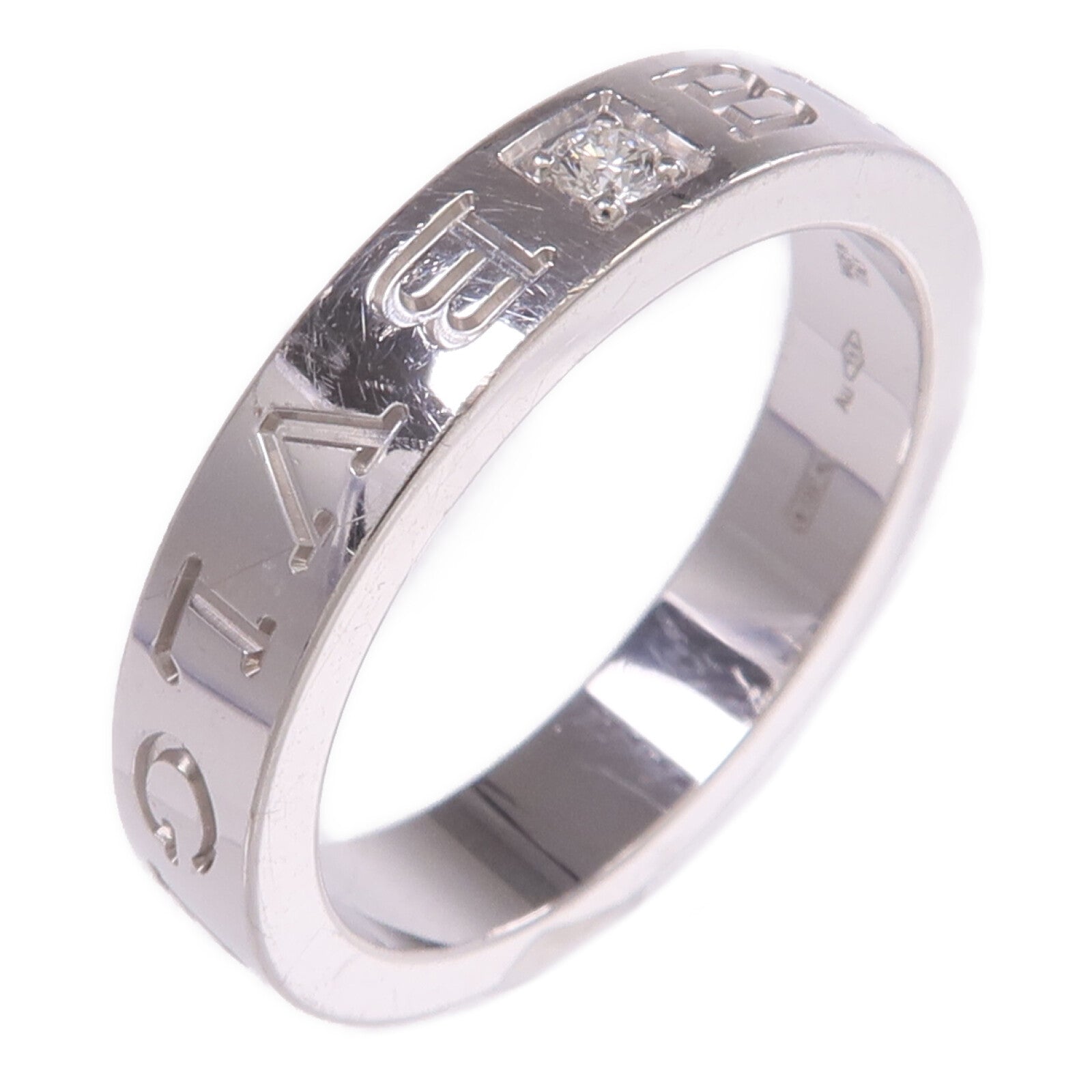 BVLGARI 18K白金B.zero1 Ring鑽石戒指US#7