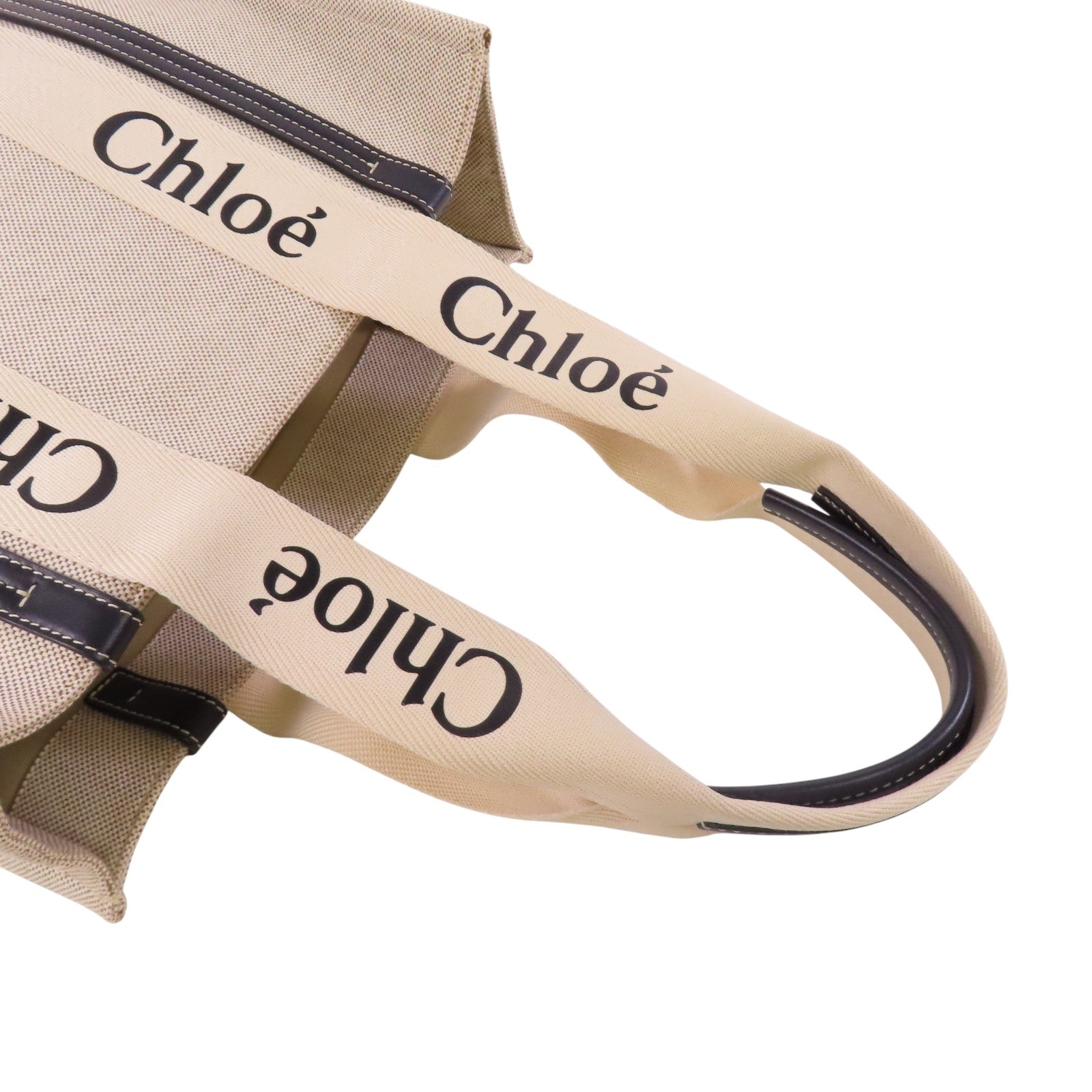 Chloe 帆布Woody Medium肩背袋