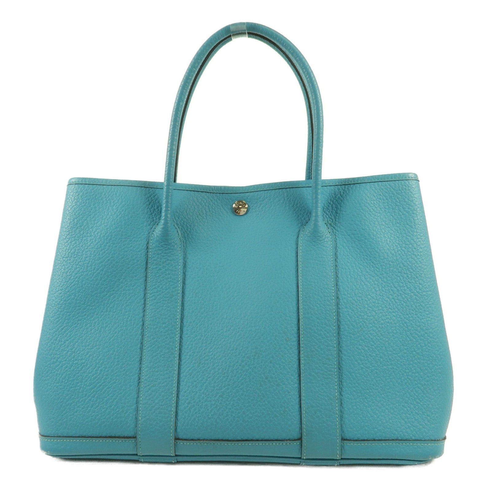 HERMES Country皮革Garden Party PM銀扣肩背袋Zanzibar