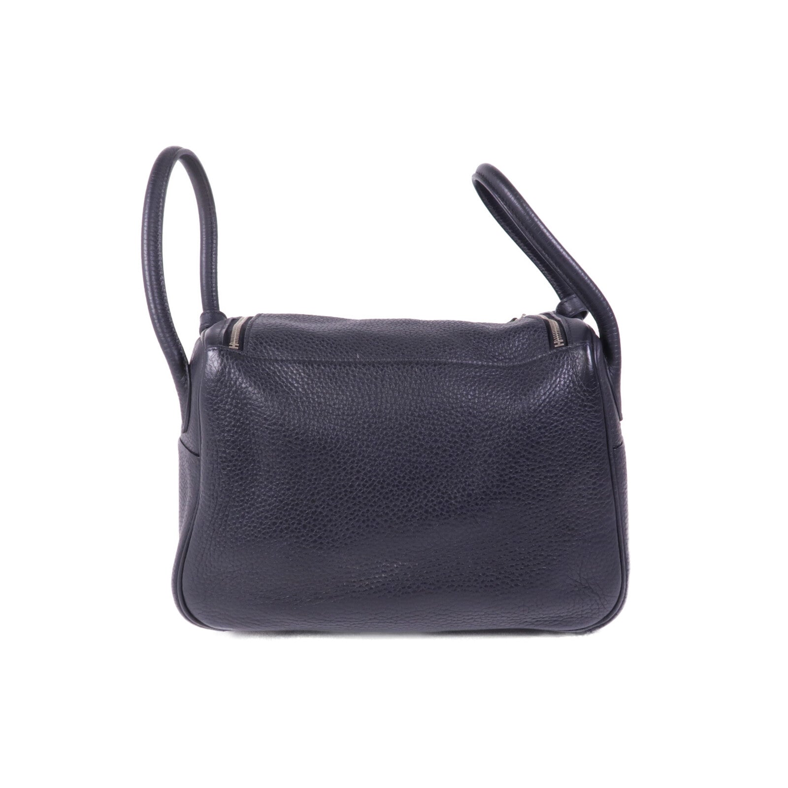 HERMES Clemence皮革Lindy 26銀扣手挽肩背兩用袋Noir