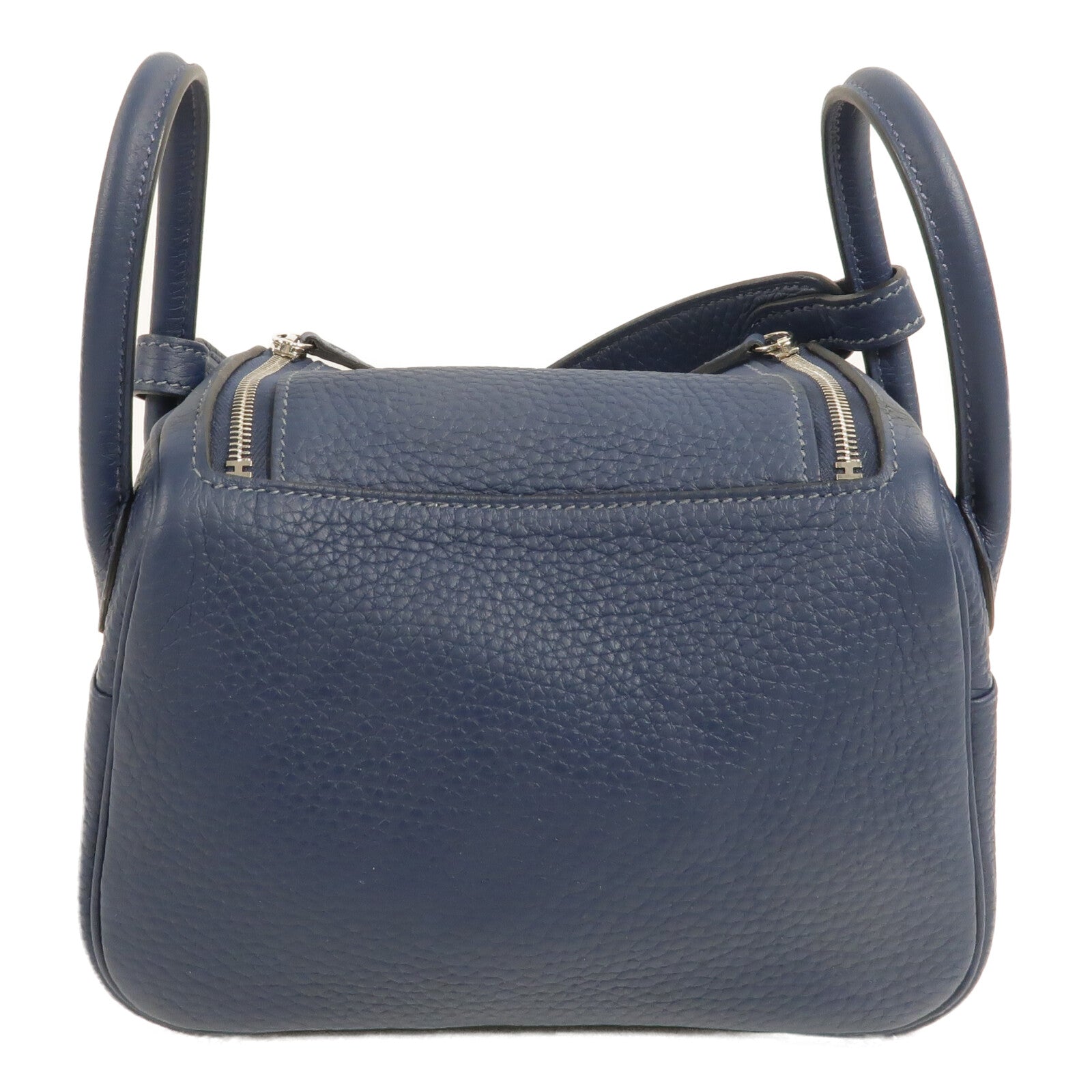 HERMES Clemence皮革Mini Lindy手挽肩背兩用袋Bleu De Prusse