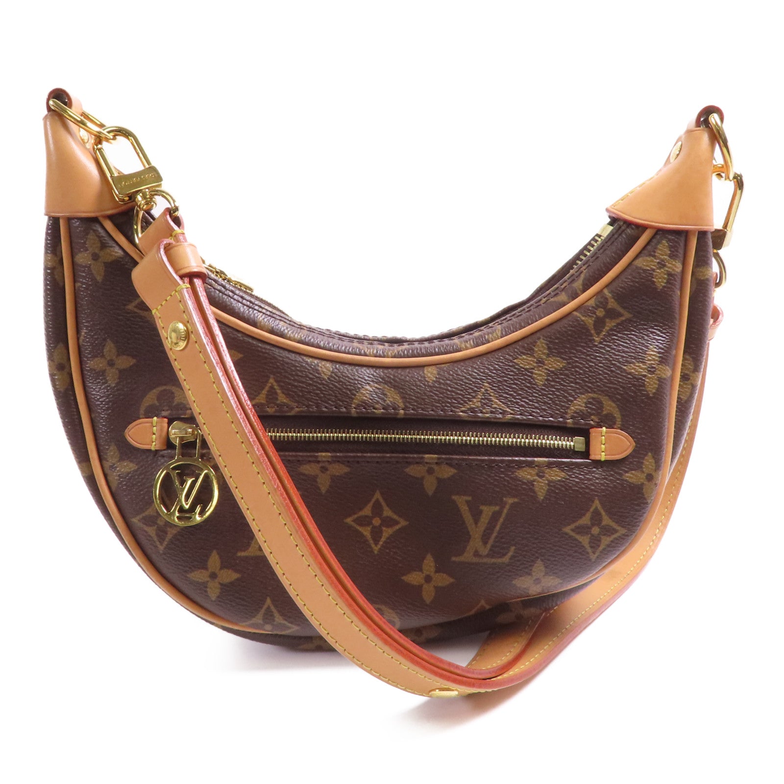 LOUIS VUITTON LV GHW Loop 2 Way Shoulder Bag M81098 Monogram Brown