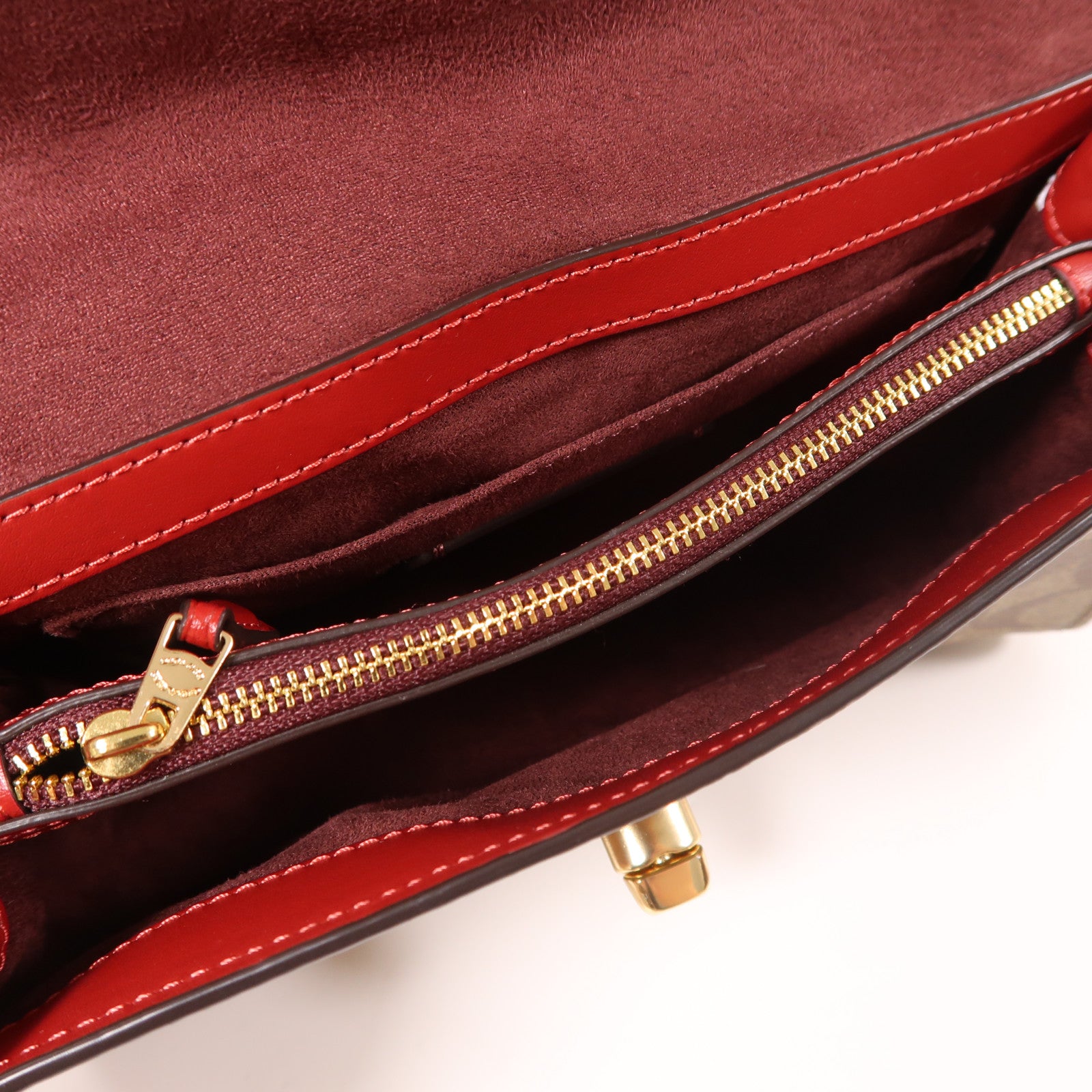 COACH 塗層帆布/皮革Tilly Satchel 23金扣手挽肩背兩用袋