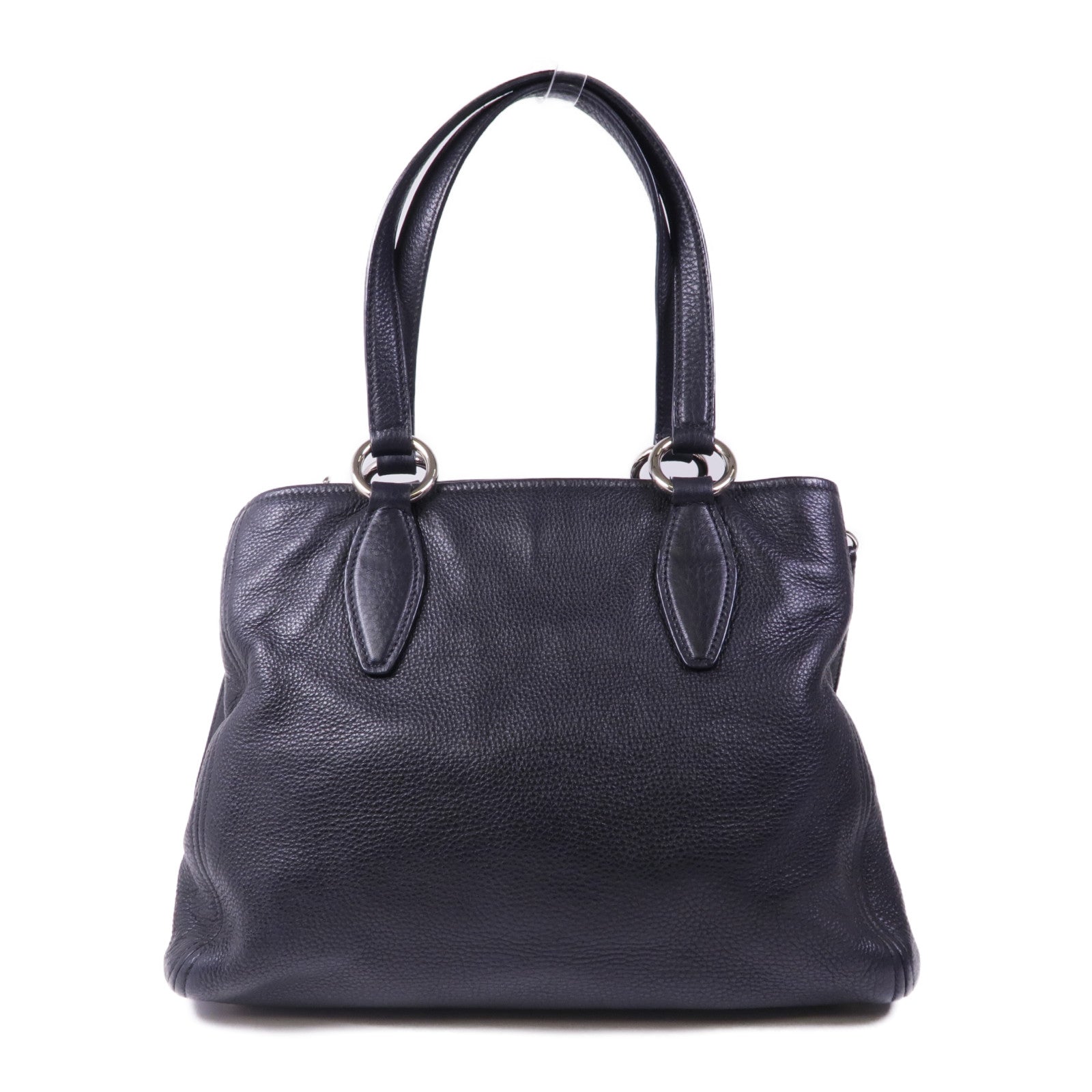 Miu Miu 牛皮皮革2 Way Shoulder銀扣手挽肩背兩用袋