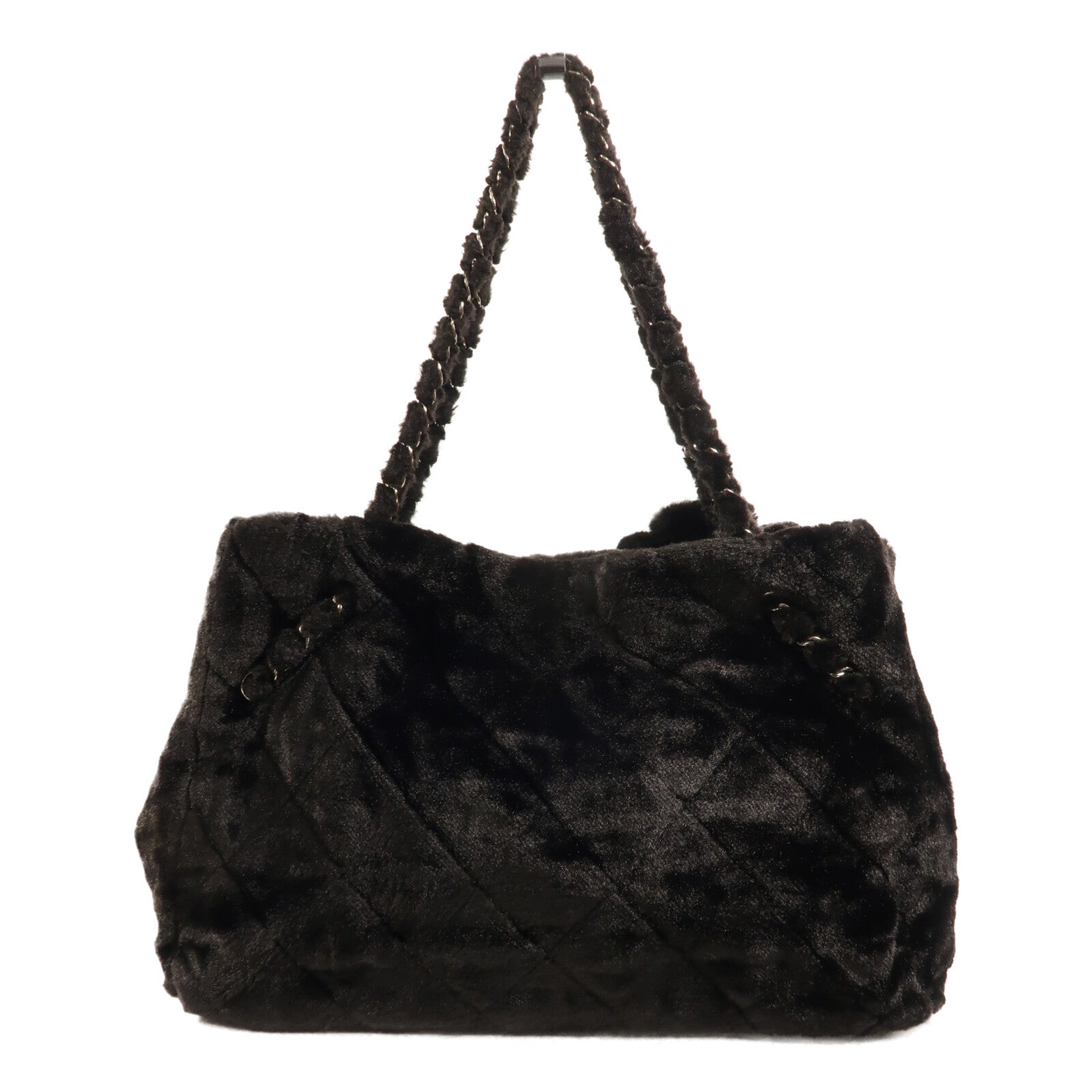 CHANEL Fantasy Fur Camellia Tote Bag肩背袋