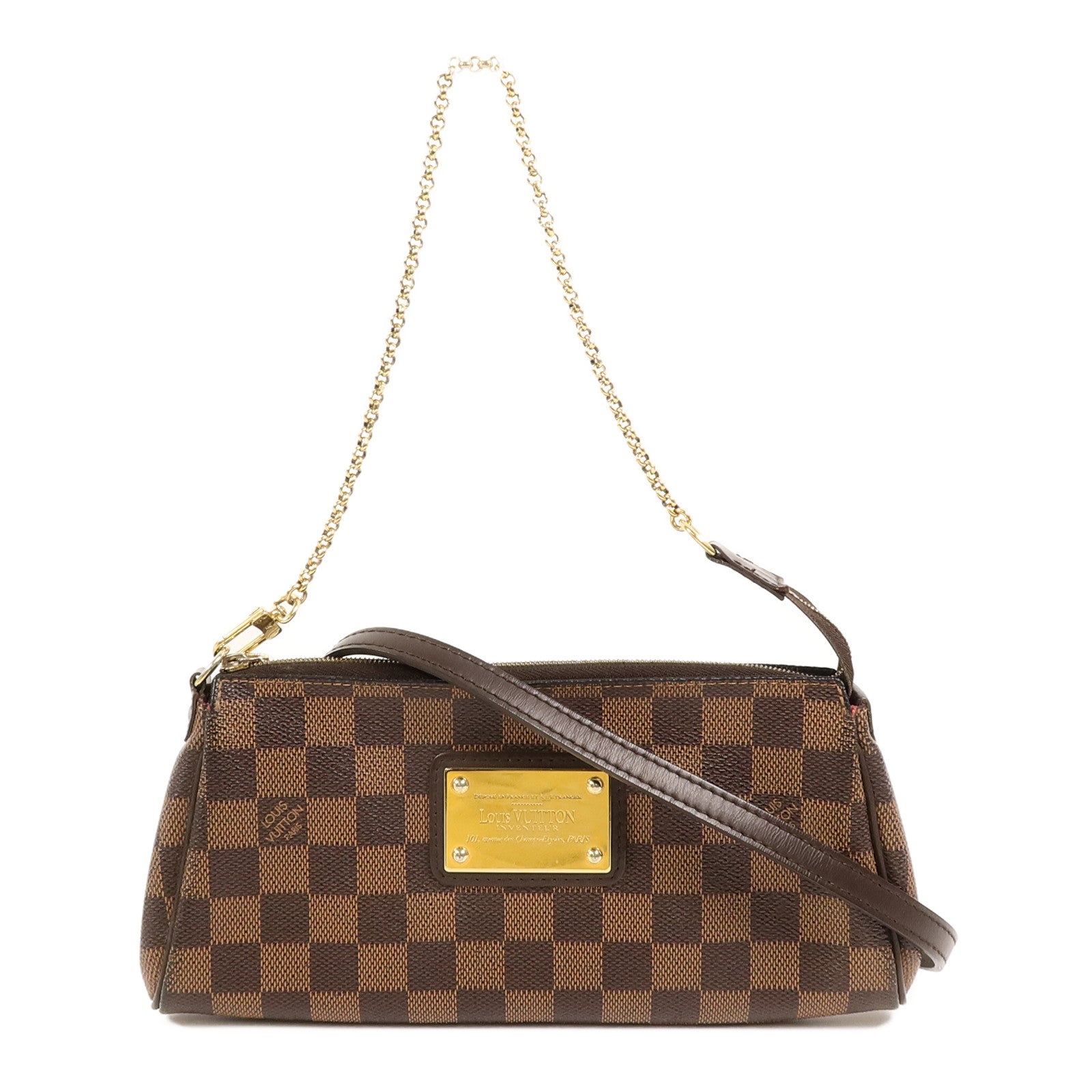 LOUIS VUITTON Damier Eva鏈帶手挽肩背兩用袋
