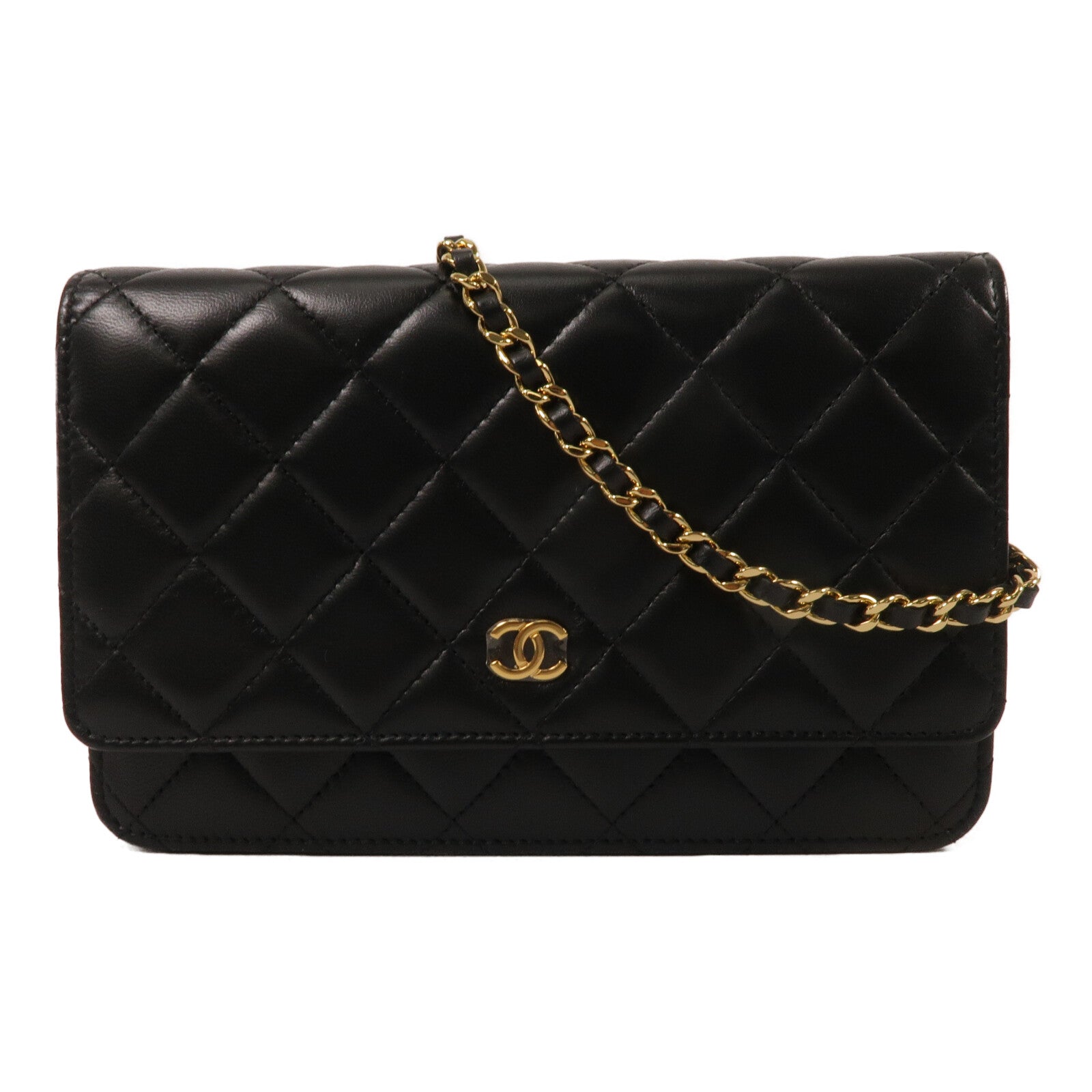 CHANEL 羊皮皮革Wallet On Chain鏈帶肩背袋