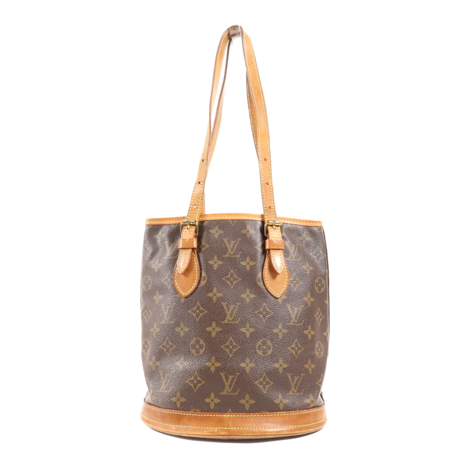LOUIS VUITTON Monogram Bucket PM金扣手挽袋