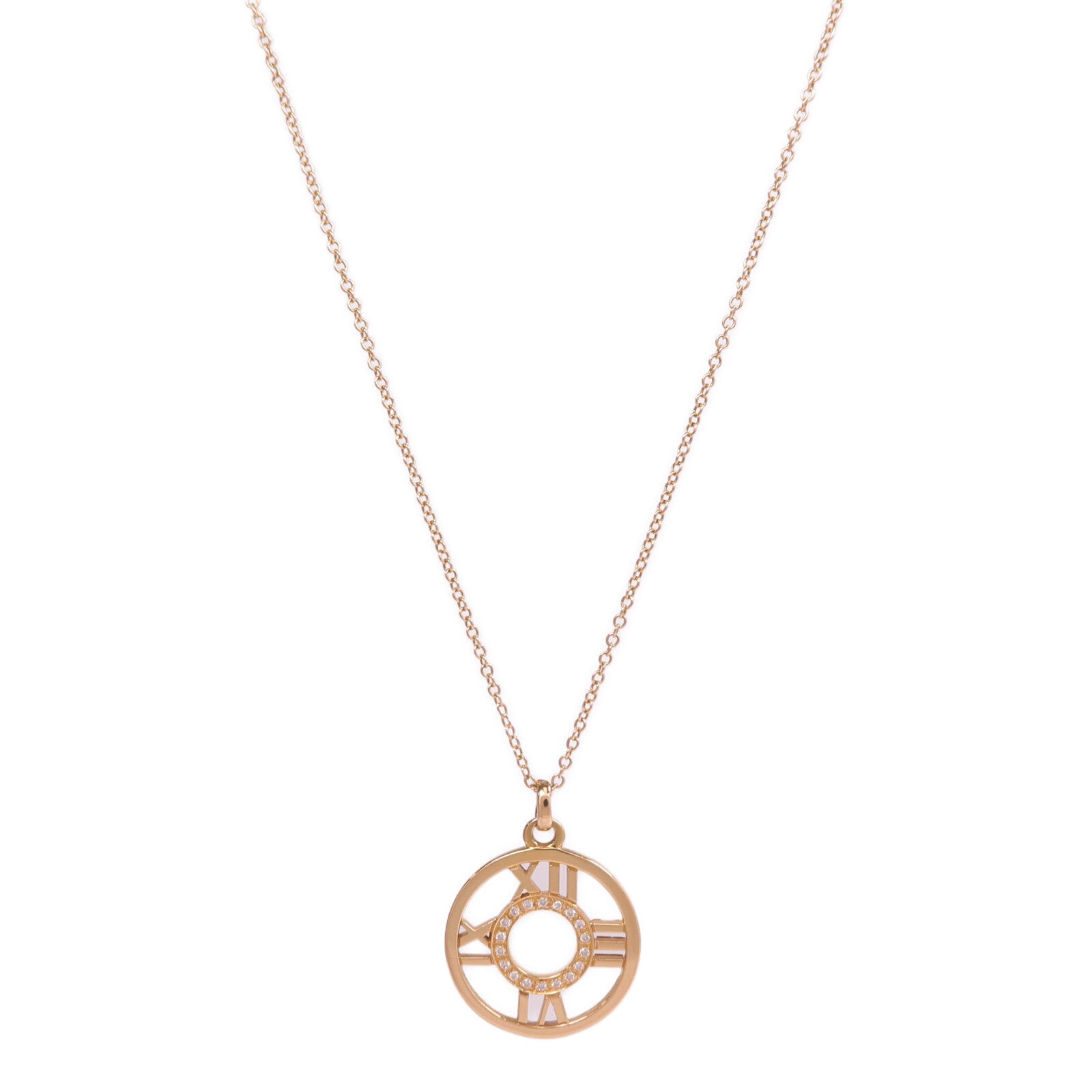 TIFFANY&CO 18K玫瑰金Atlas Diamond Necklace鑽石項鍊
