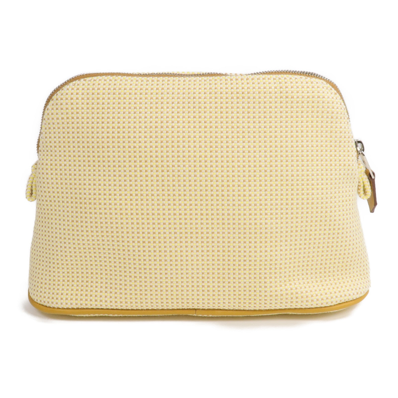 HERMES 帆布Bolide Crazy H銀扣手拿包