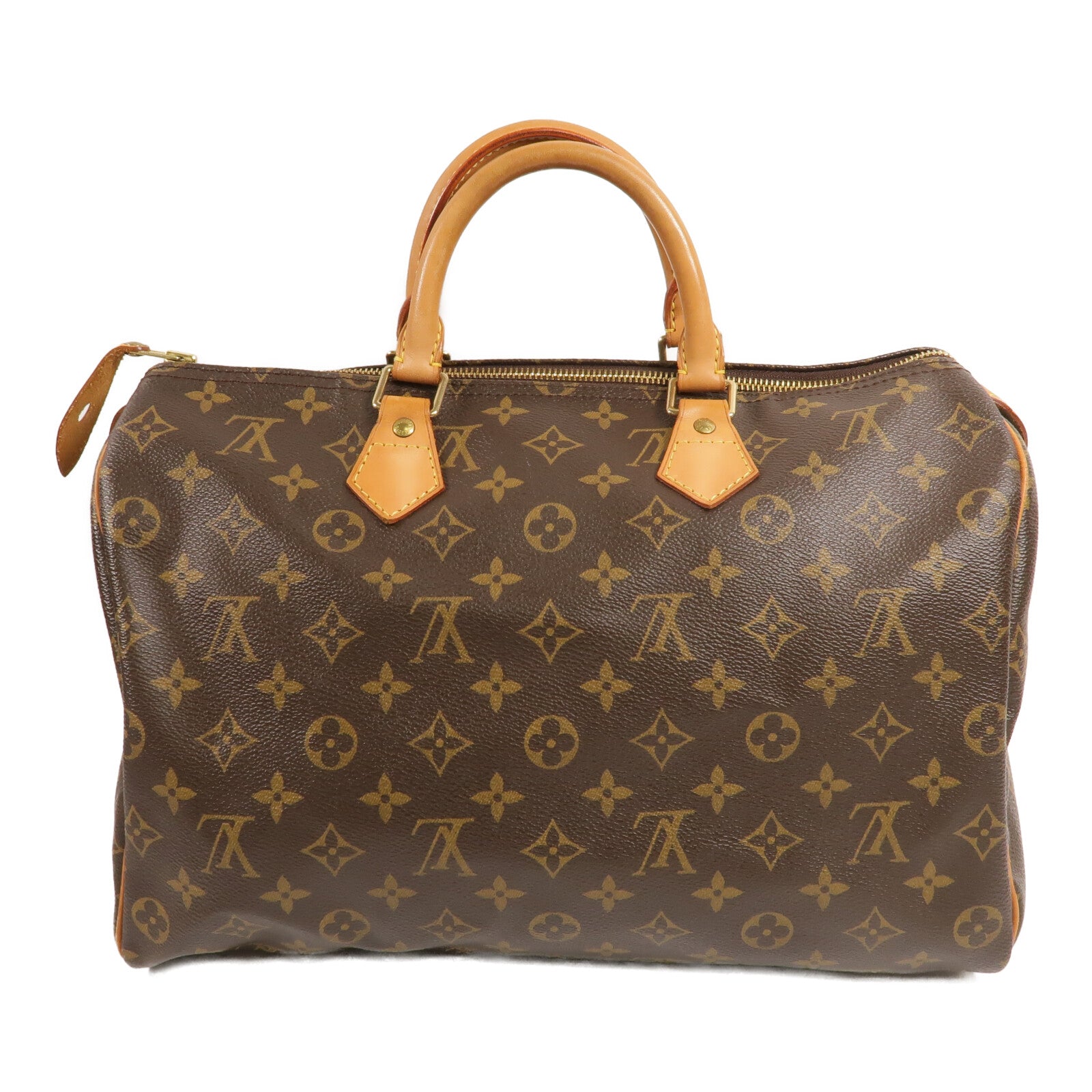 LOUIS VUITTON Monogram Speedy 35金扣手挽袋