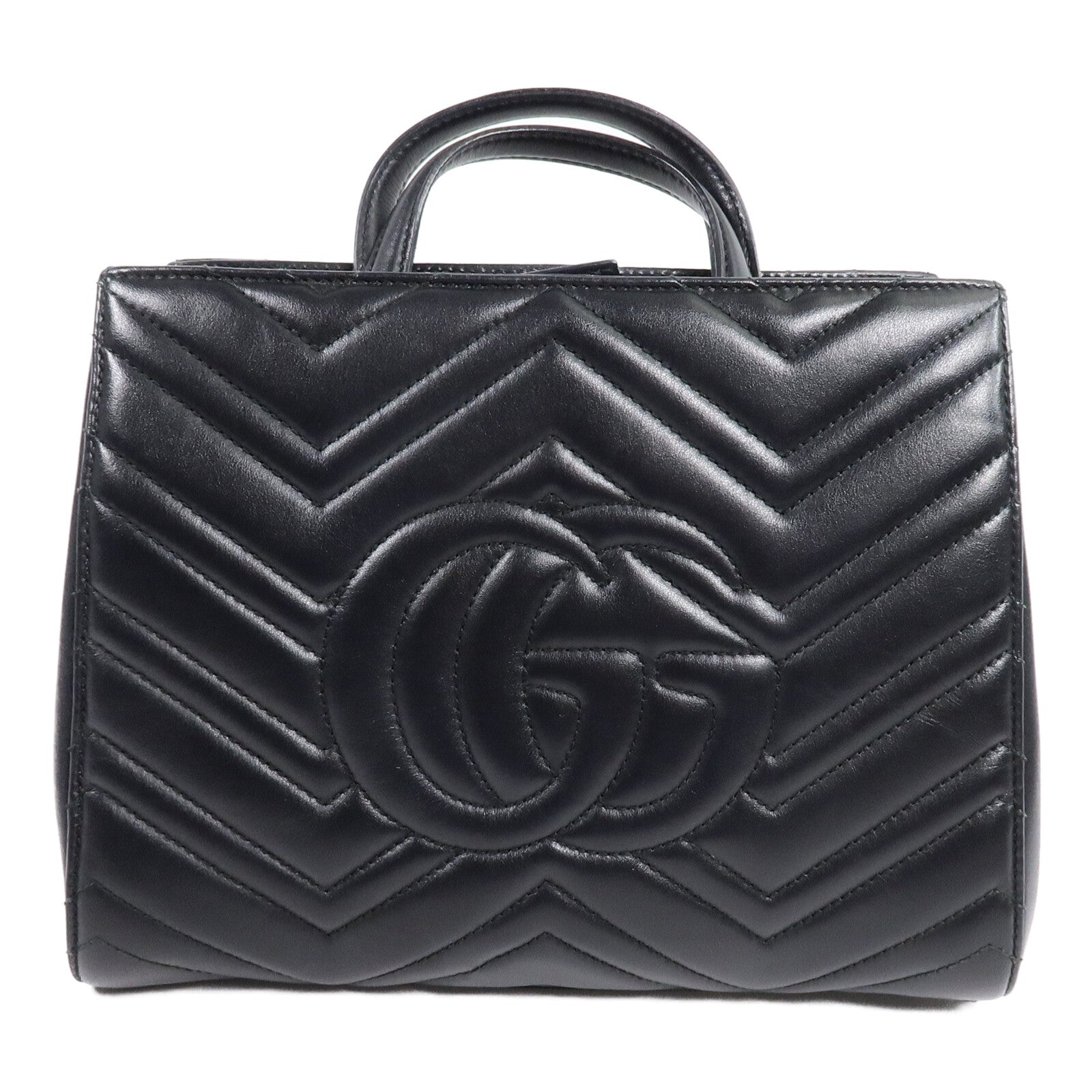 GUCCI 牛皮皮革GG Marmont Handbag手挽肩背兩用袋