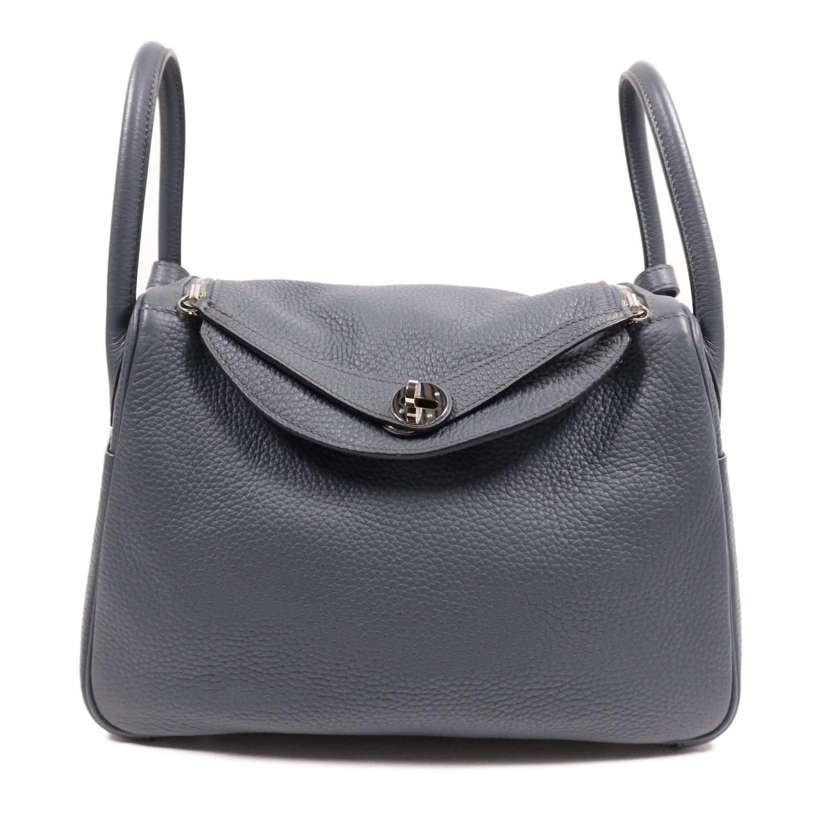 HERMES Clemence皮革Lindy 30銀扣手挽肩背兩用袋