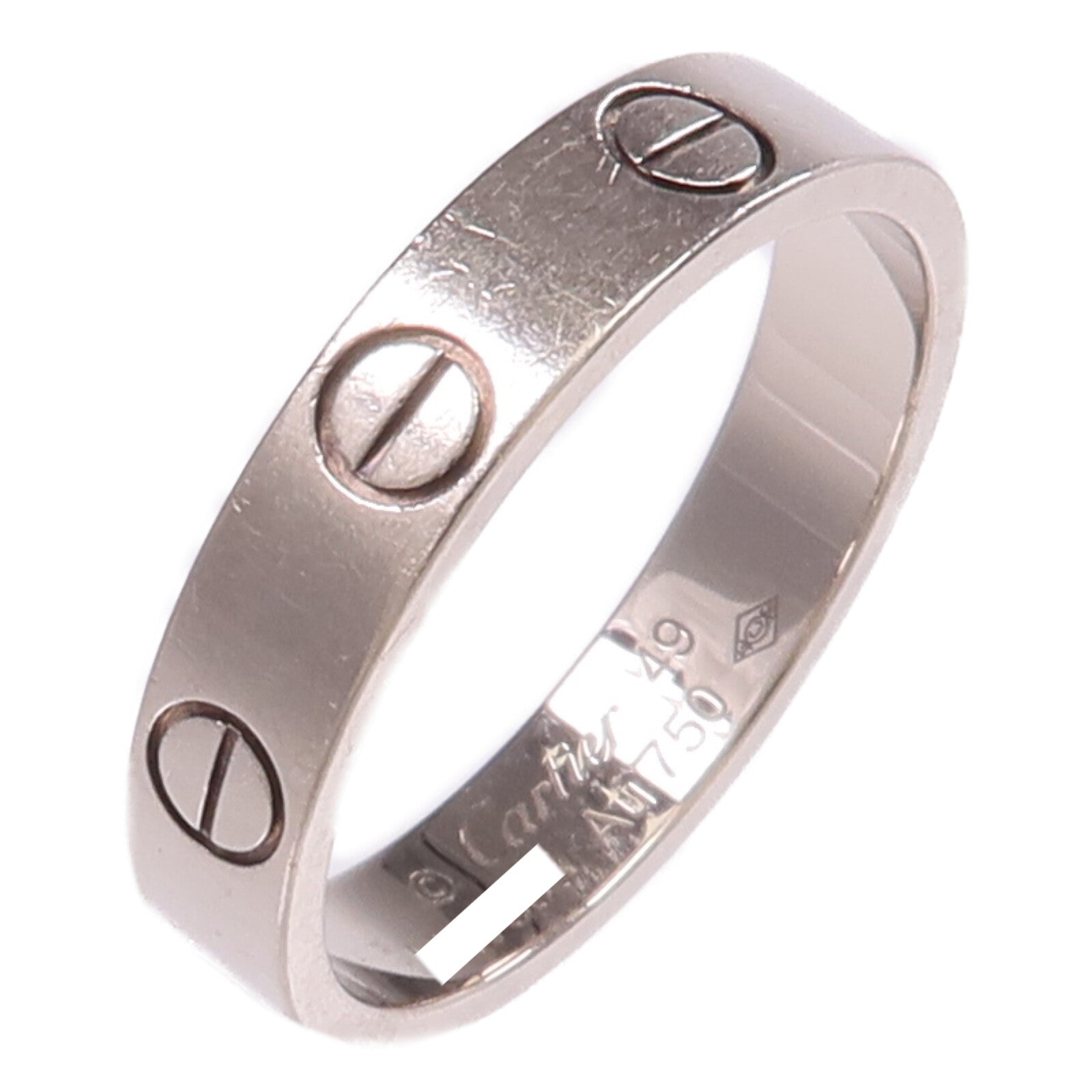 CARTIER 18K白金Mini Love Ring戒指Cartier#49/US#4.75