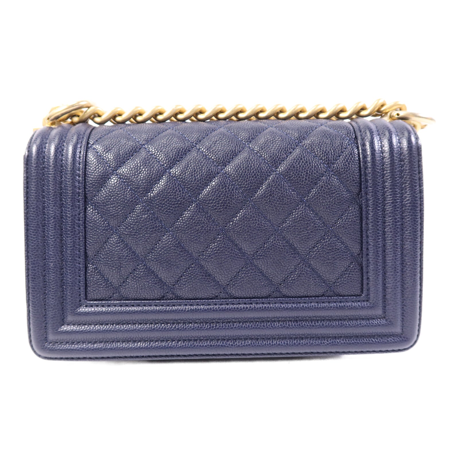 CHANEL 牛皮皮革Boy 20金扣鏈帶肩背袋