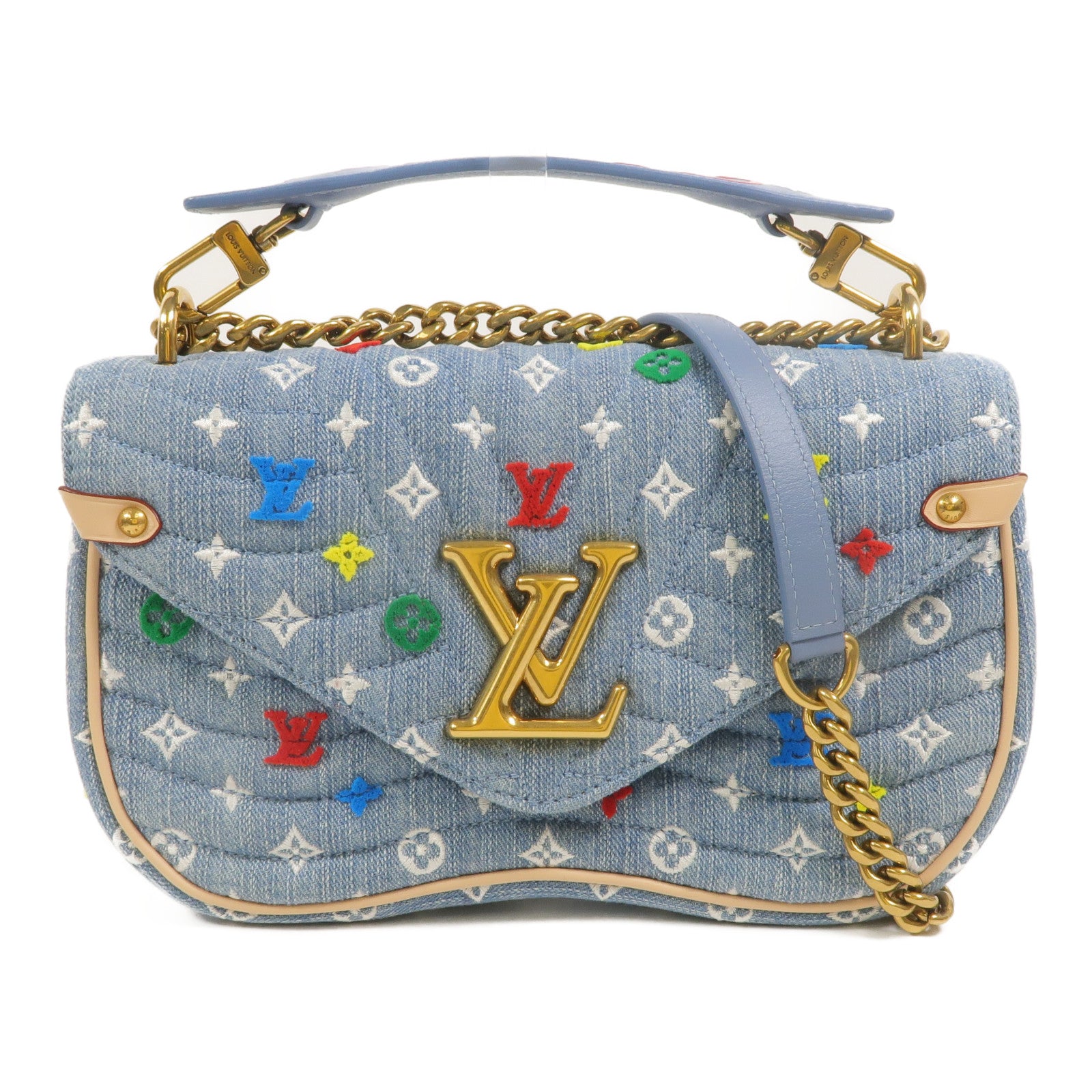 LOUIS VUITTON Monogram Denim New Wave手挽肩背兩用袋