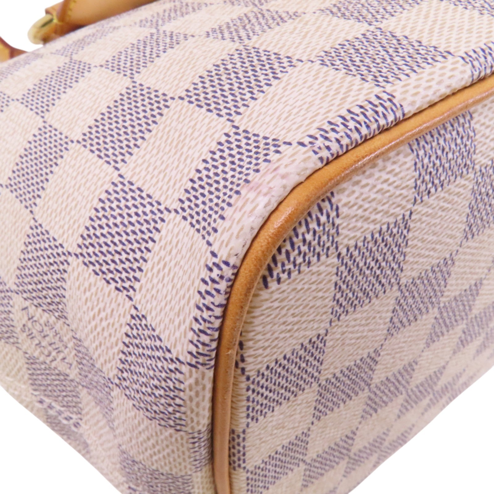 LOUIS VUITTON Damier Azur Saleya PM金扣手挽袋