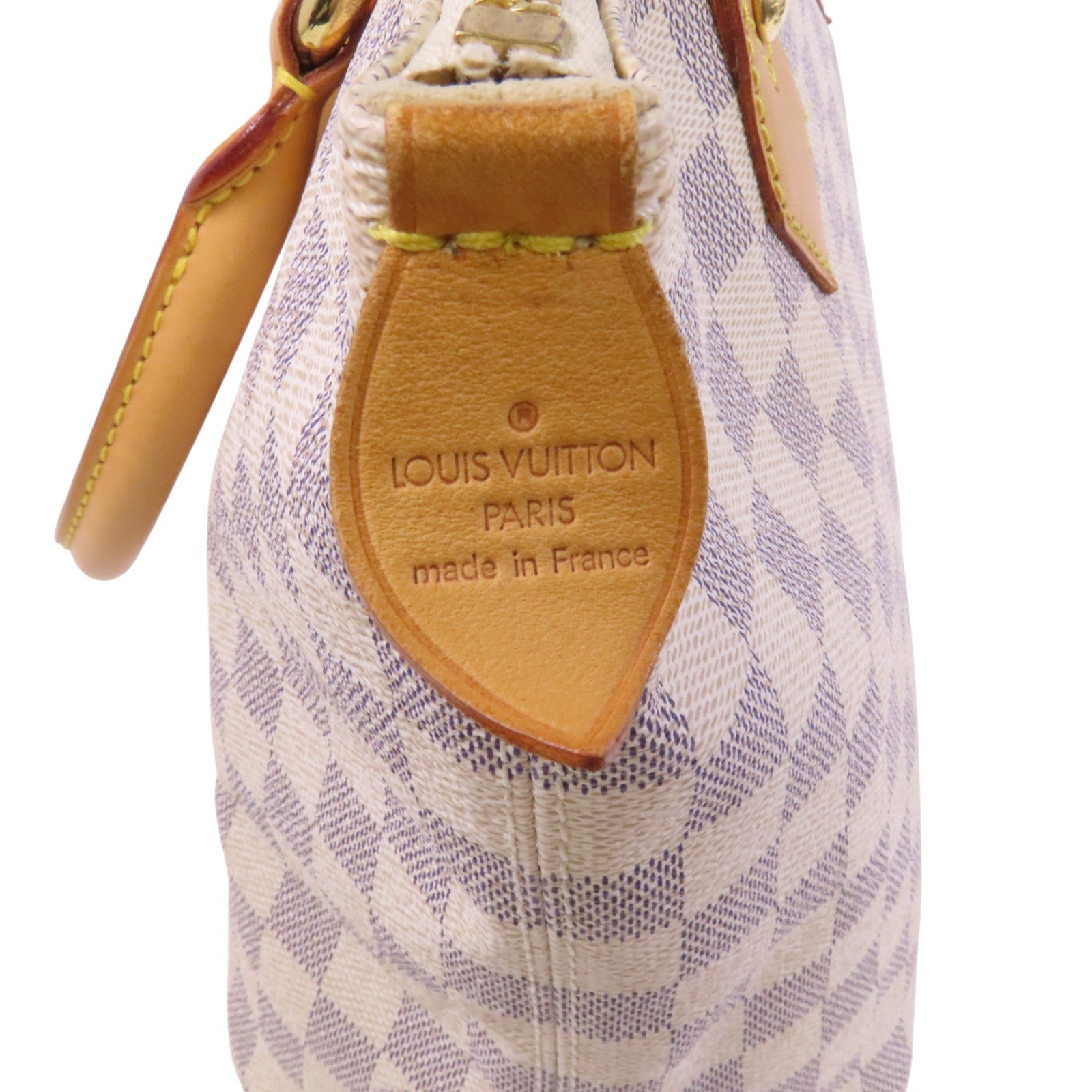 LOUIS VUITTON Damier Azur Saleya PM金扣手挽袋