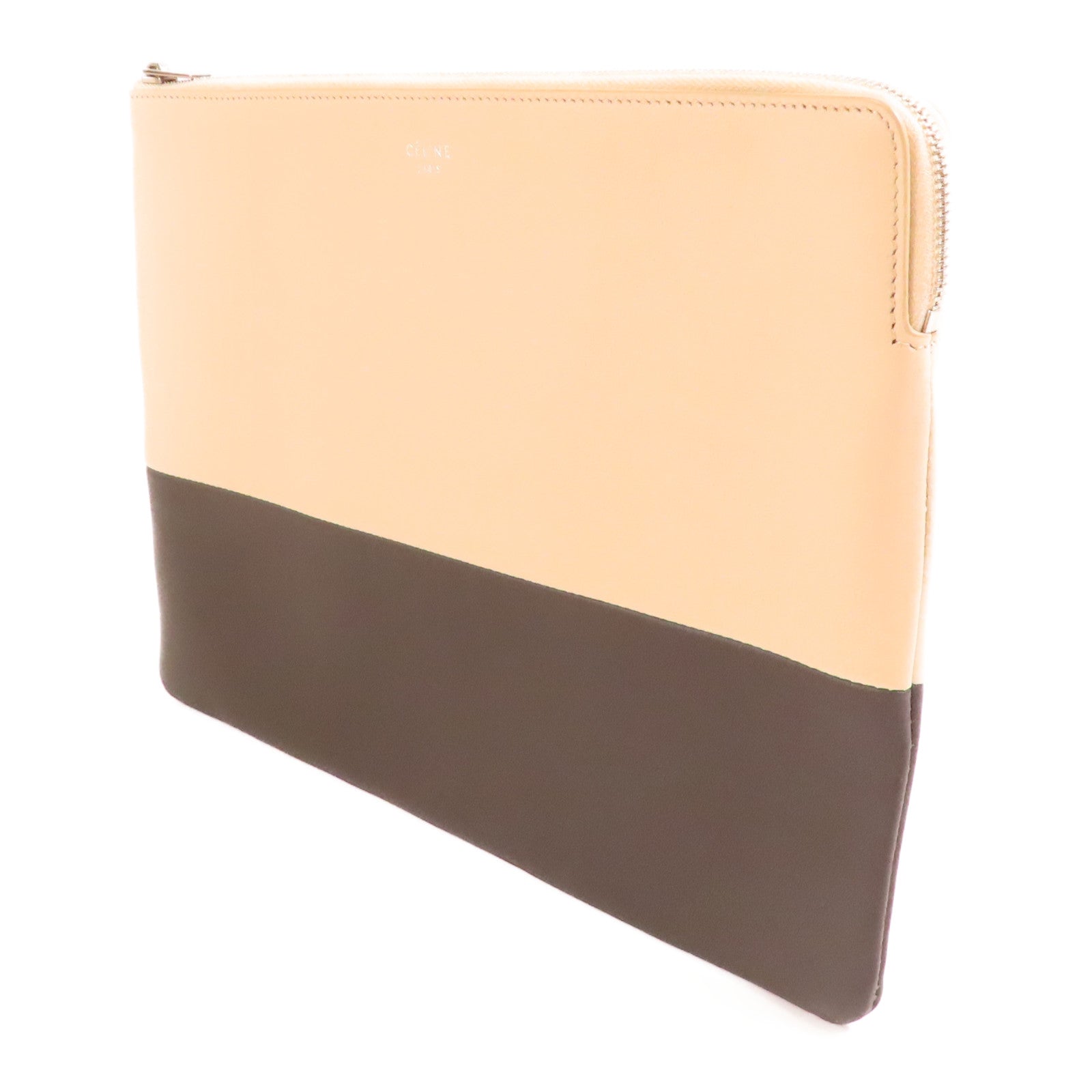 CELINE 牛皮皮革Bi-Color Pouch手拿包