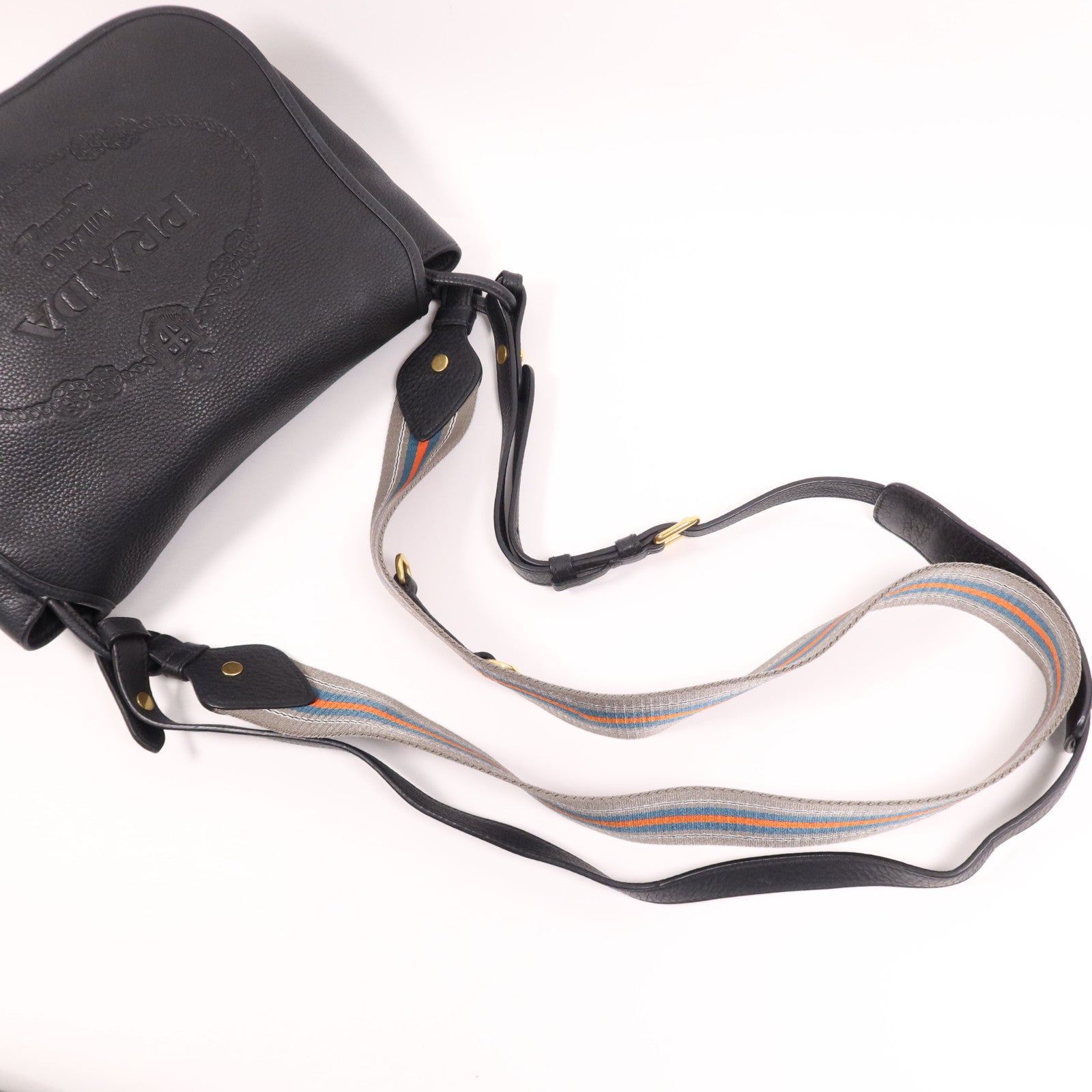 PRADA 牛皮皮革Shoulder Bag金扣肩背袋