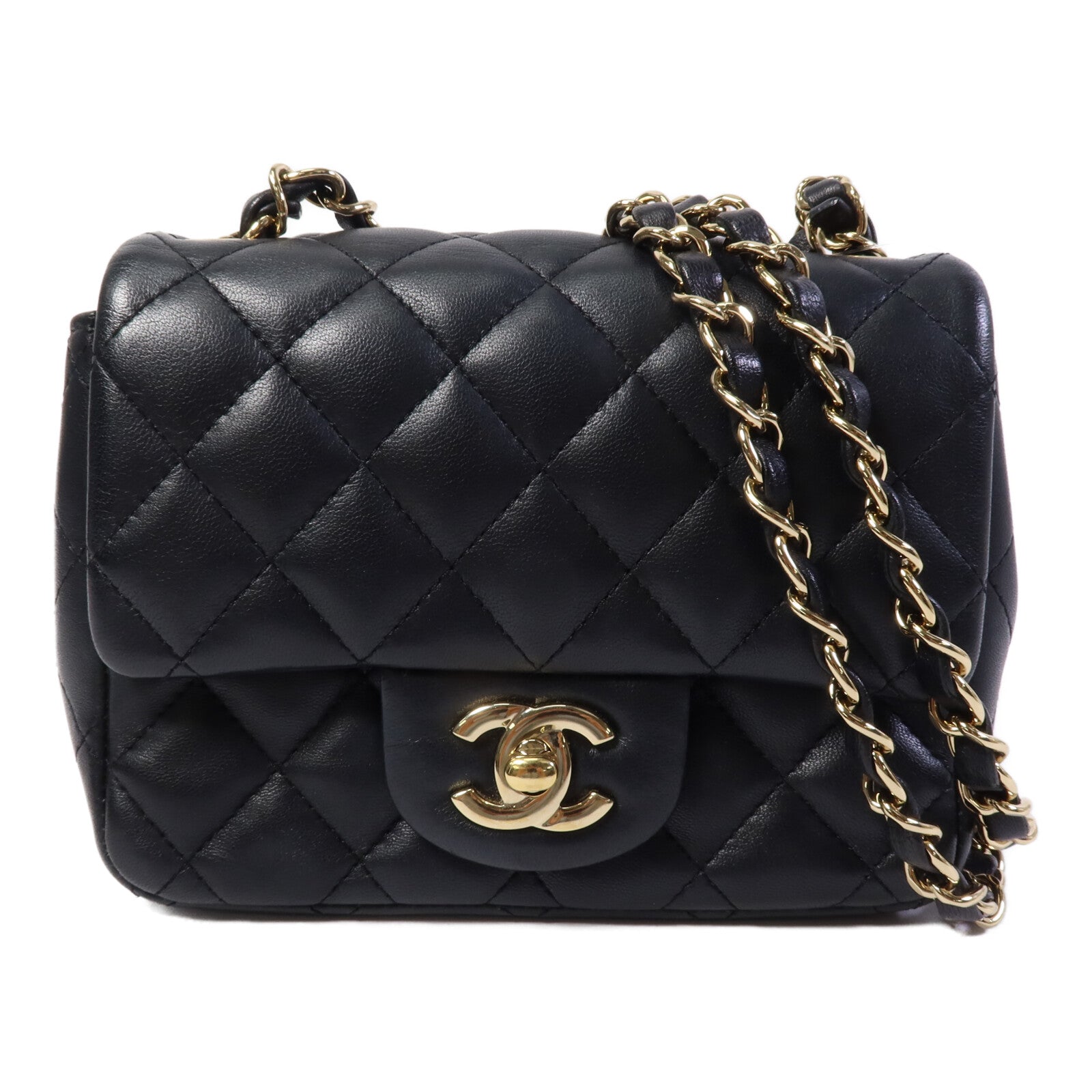 CHANEL 羊皮皮革Mini Classic 17鏈帶肩背袋
