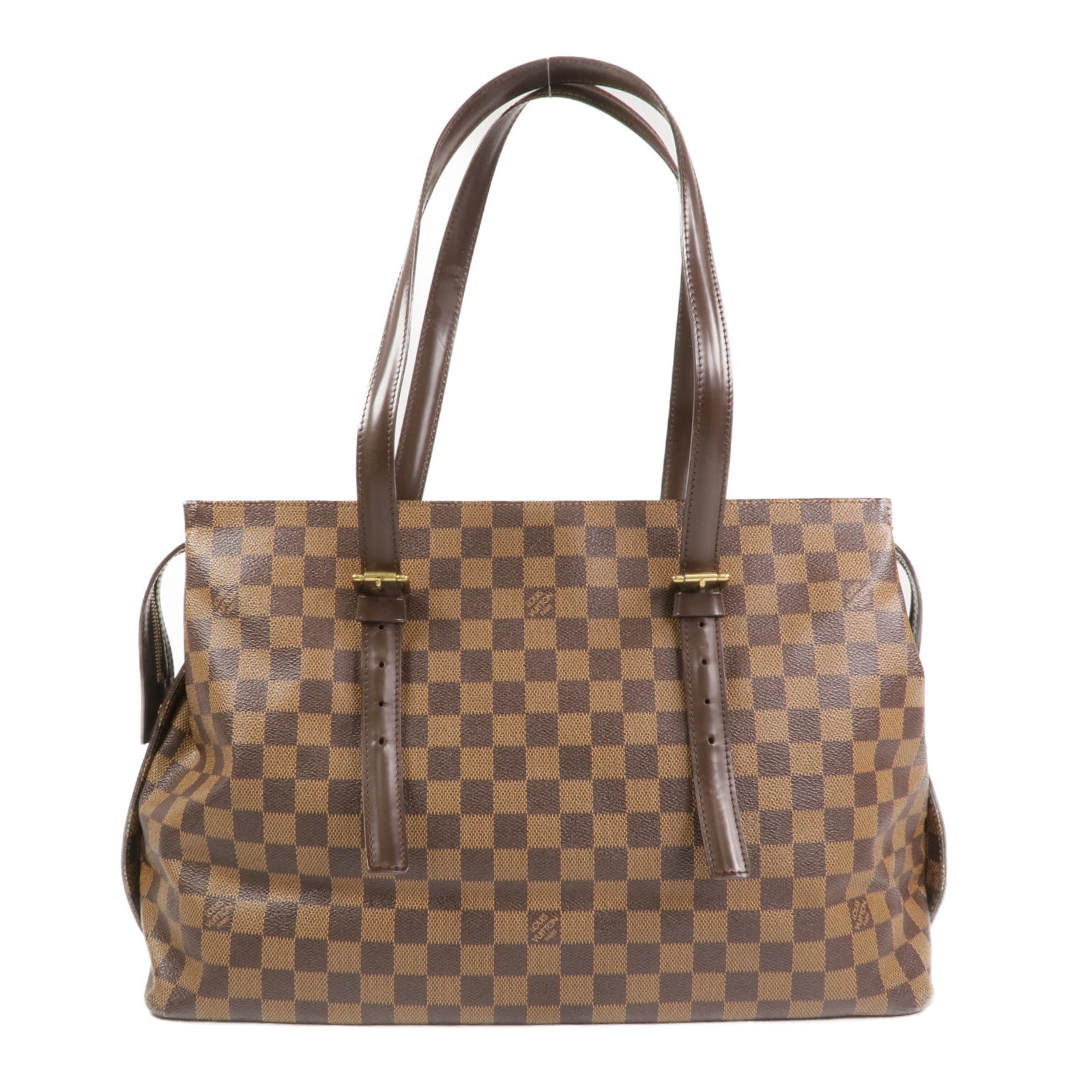 LOUIS VUITTON Damier Chelsea金扣手挽袋/肩背袋
