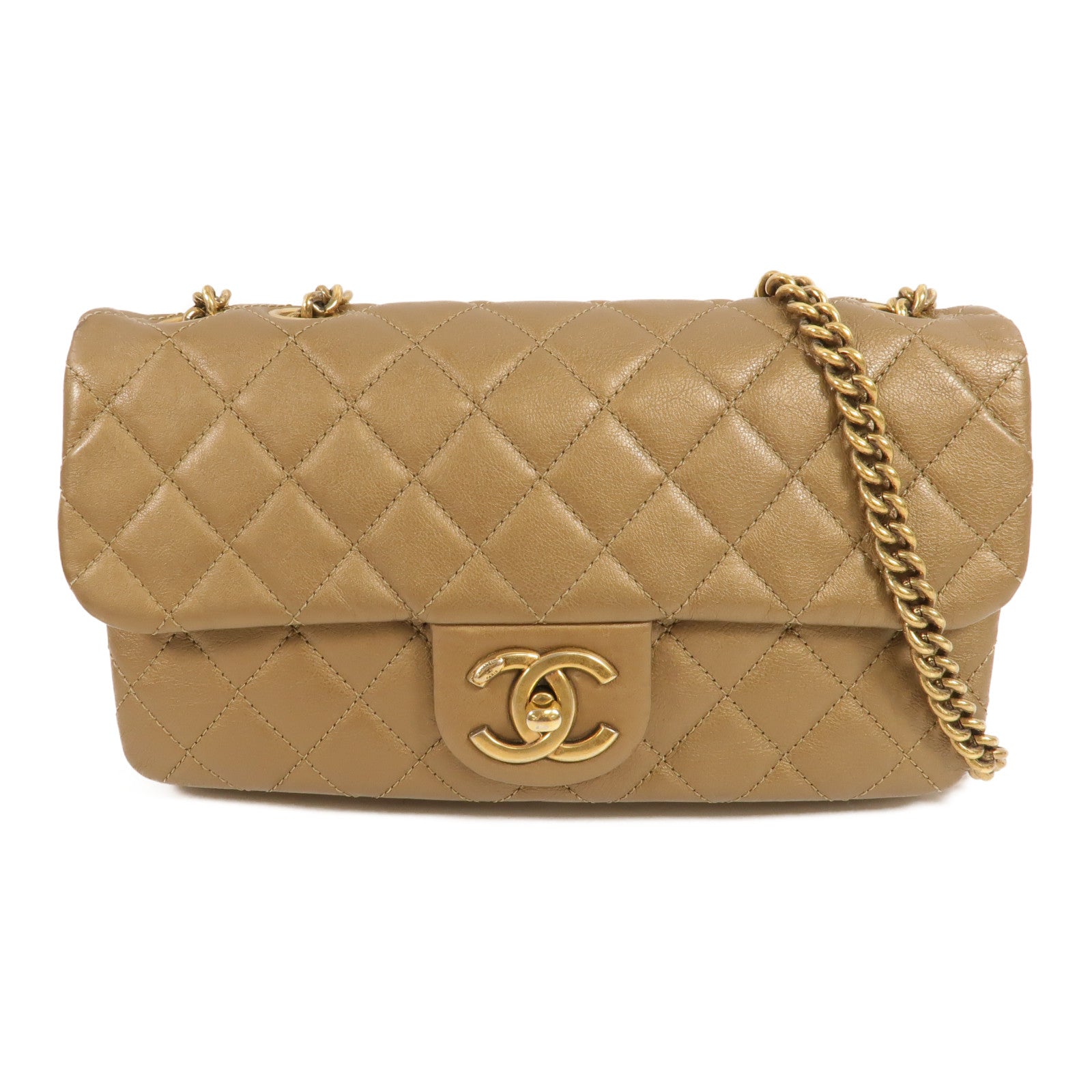 CHANEL 牛皮皮革CC Crown Flap肩背袋
