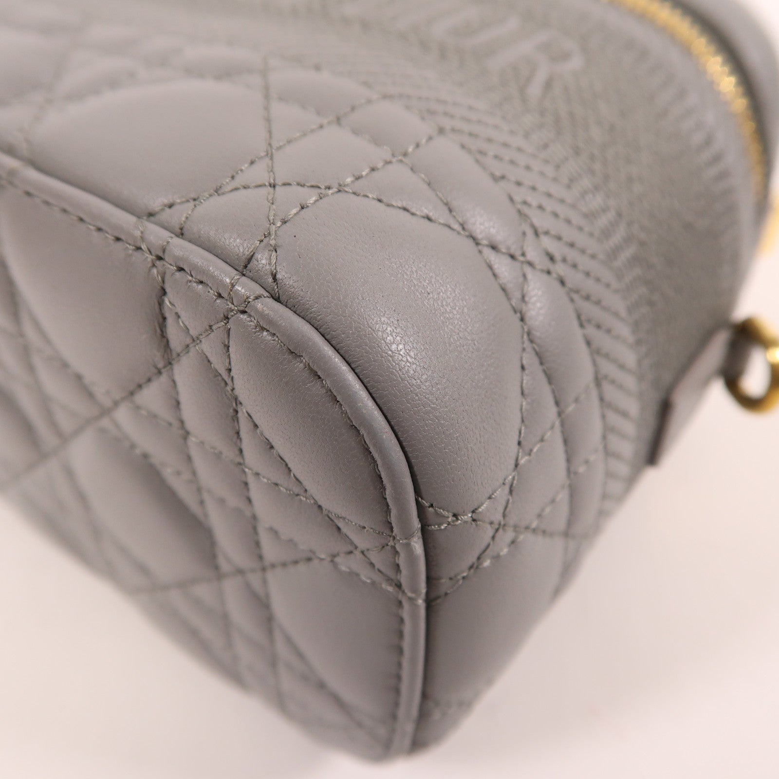 Dior 羊皮皮革Travel Vanity Case金扣手挽肩背兩用袋