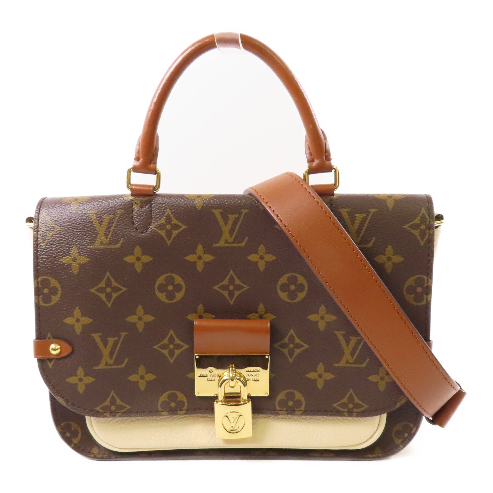 LOUIS VUITTON Monogram Vaugirard金扣手挽肩背兩用袋
