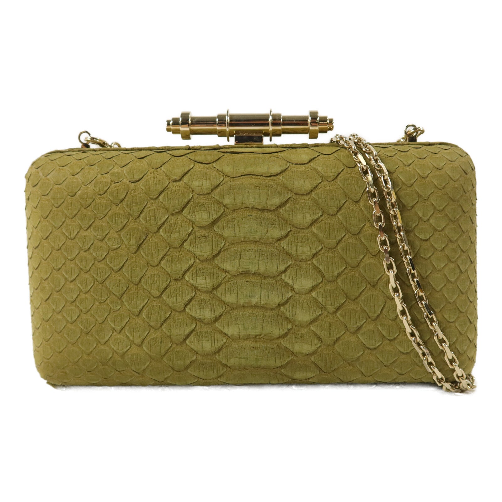 GIVENCHY 蛇皮皮革Clutch With Chain鏈帶肩背袋
