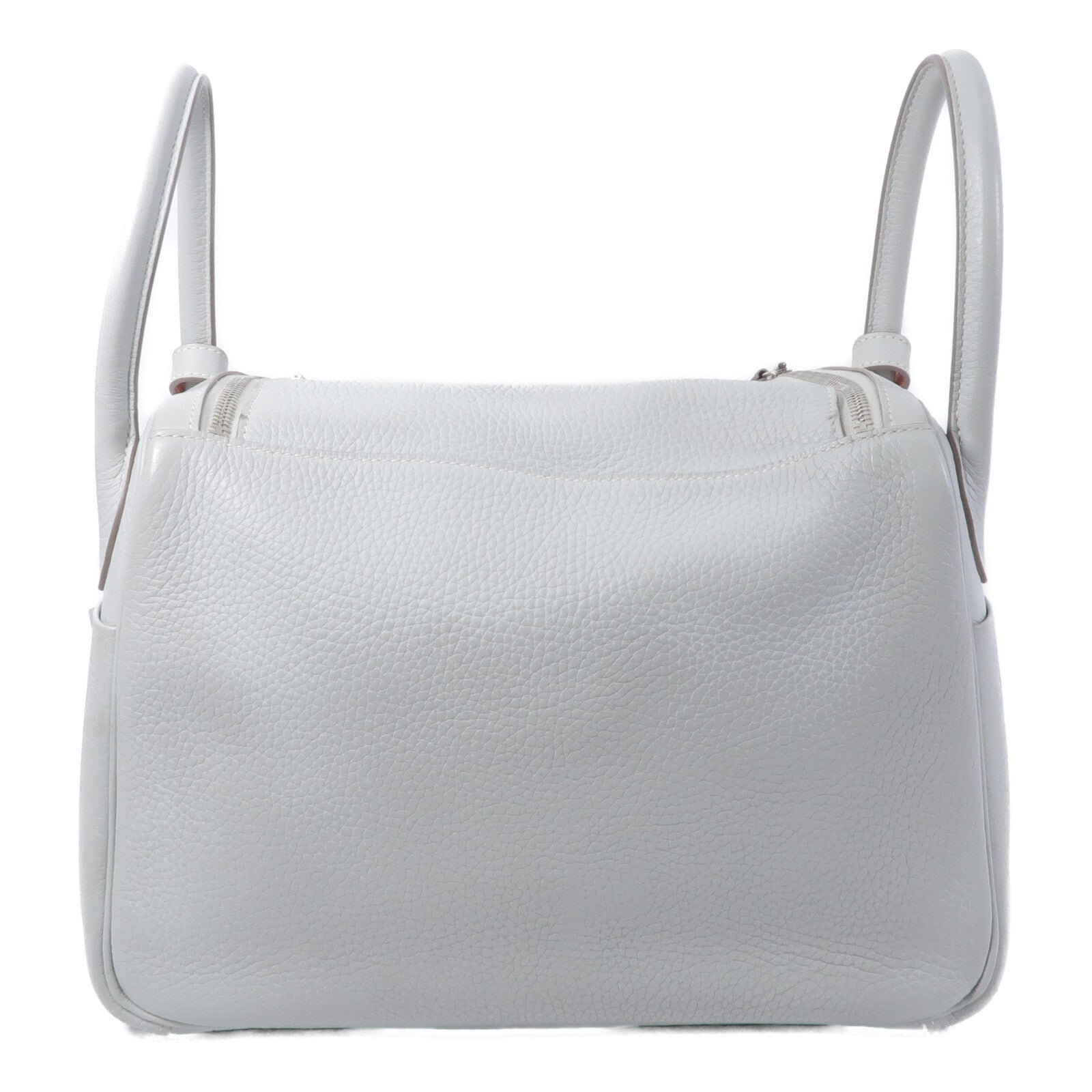 HERMES Clemence皮革Lindy 30手挽肩背兩用袋Craie/Crevette