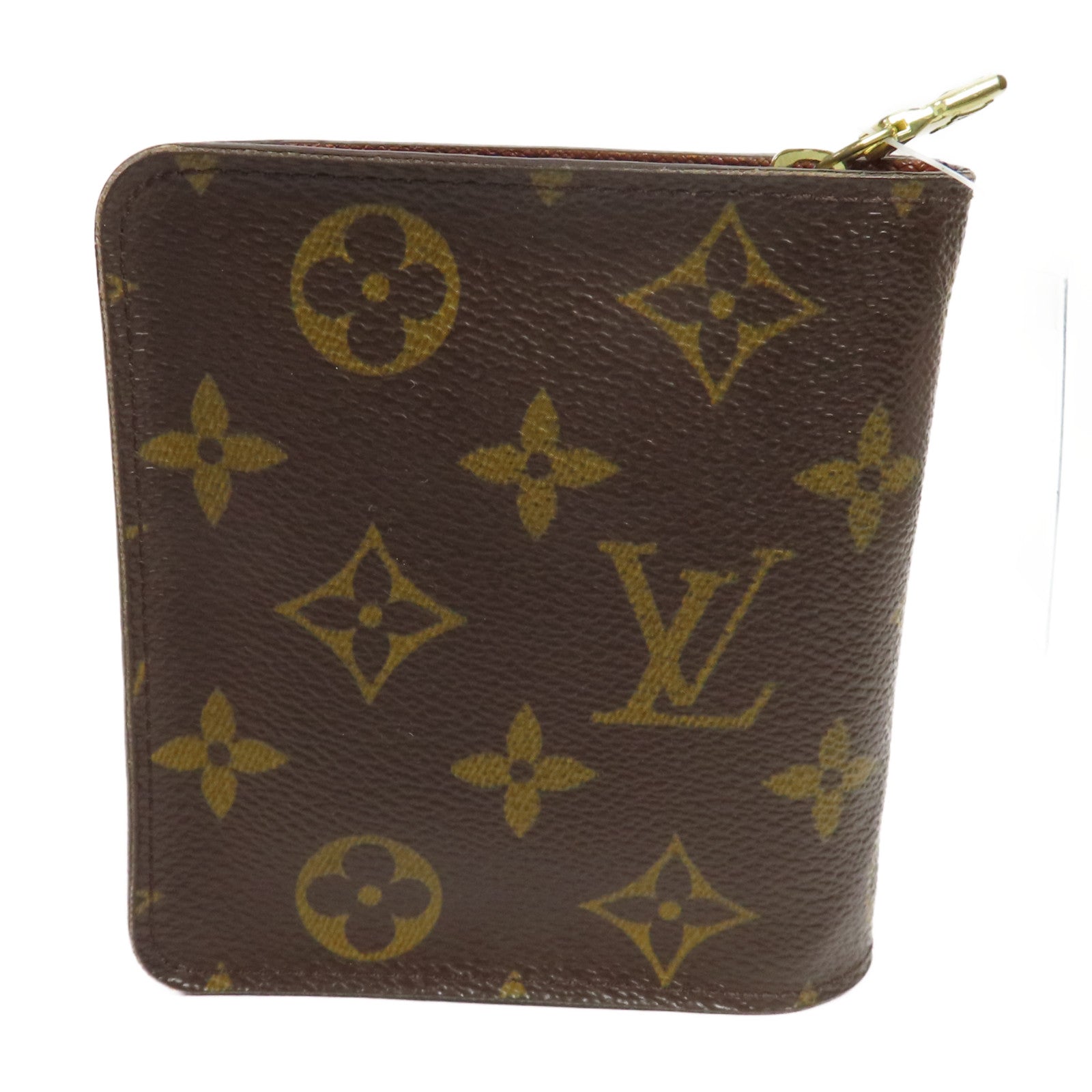 LOUIS VUITTON Monogram Compact Zip Wallet金扣錢包