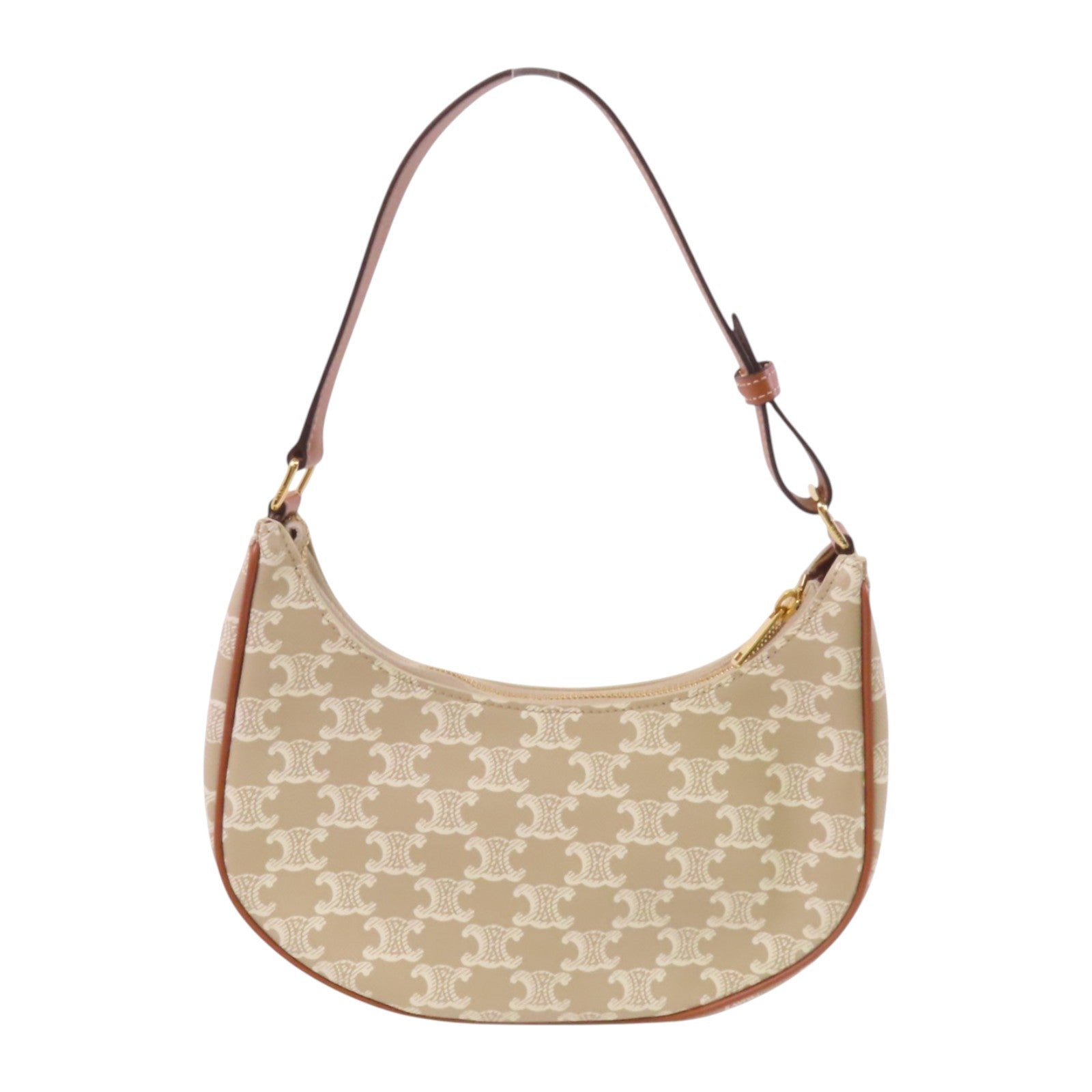 CELINE Trionphe塗層帆布Aca Medium Bag金扣肩背袋