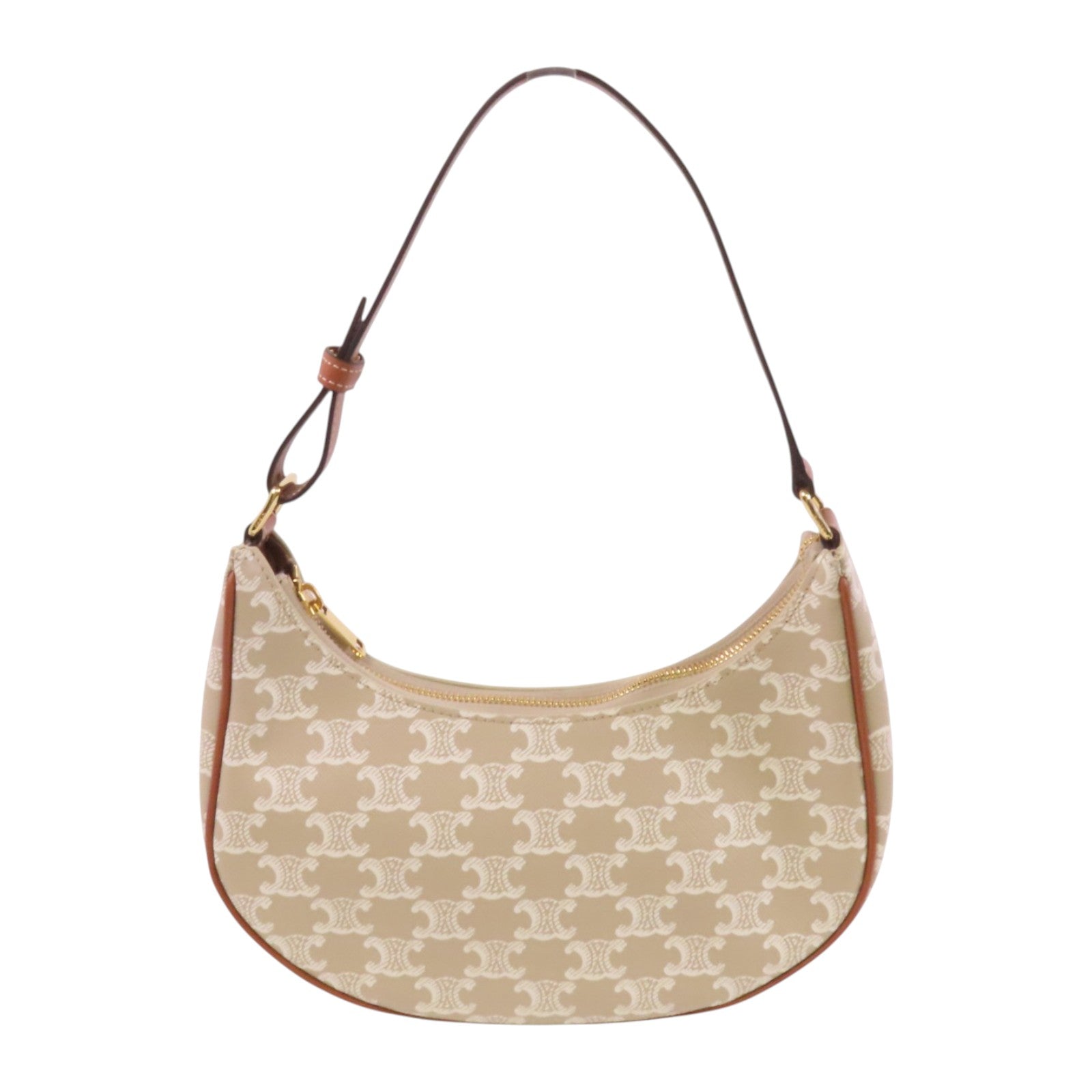 CELINE Trionphe塗層帆布Aca Medium Bag金扣肩背袋