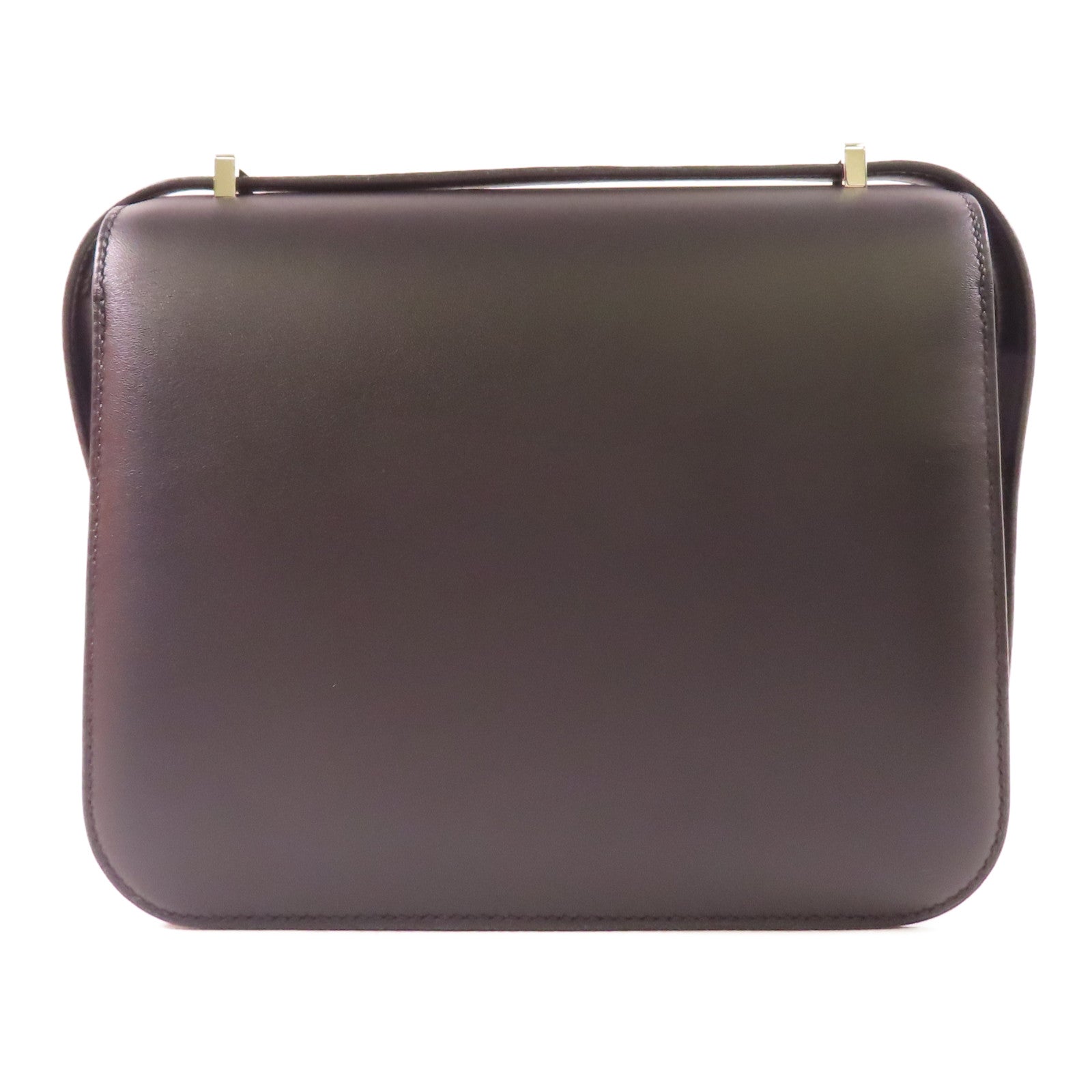 HERMES Swift皮革Constance Mini銀扣肩背袋Noir