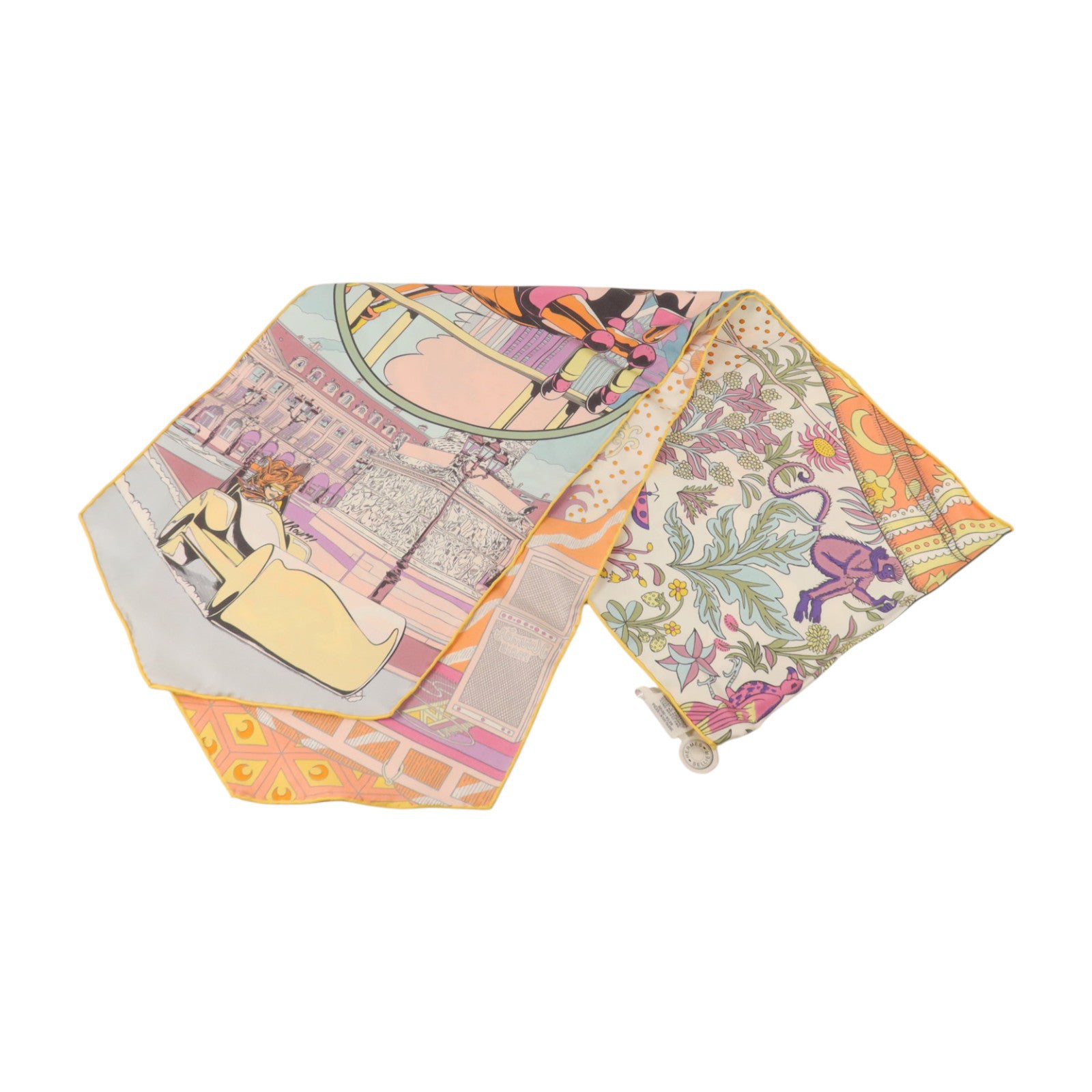 HERMES 絲質Le Premier Chant, Wow! Scarf 30x180cm絲巾